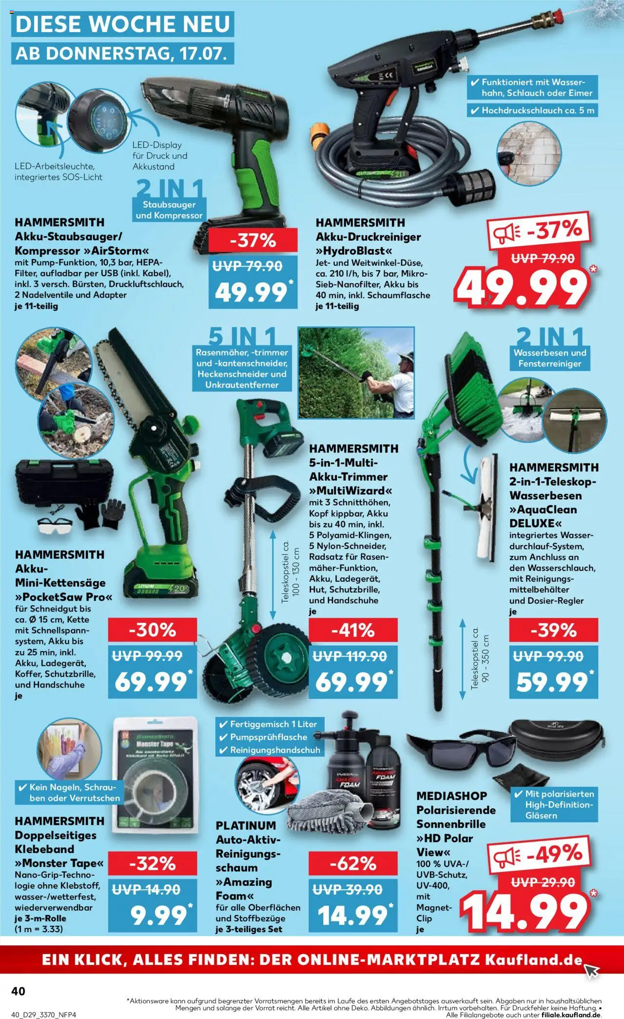 Kaufland prospekt Frankfurt (Oder)	 - gültig ab dem 17.07.2025 | Seite: 40 | Produkte: USB, Monster, Wasser, Handschuhe