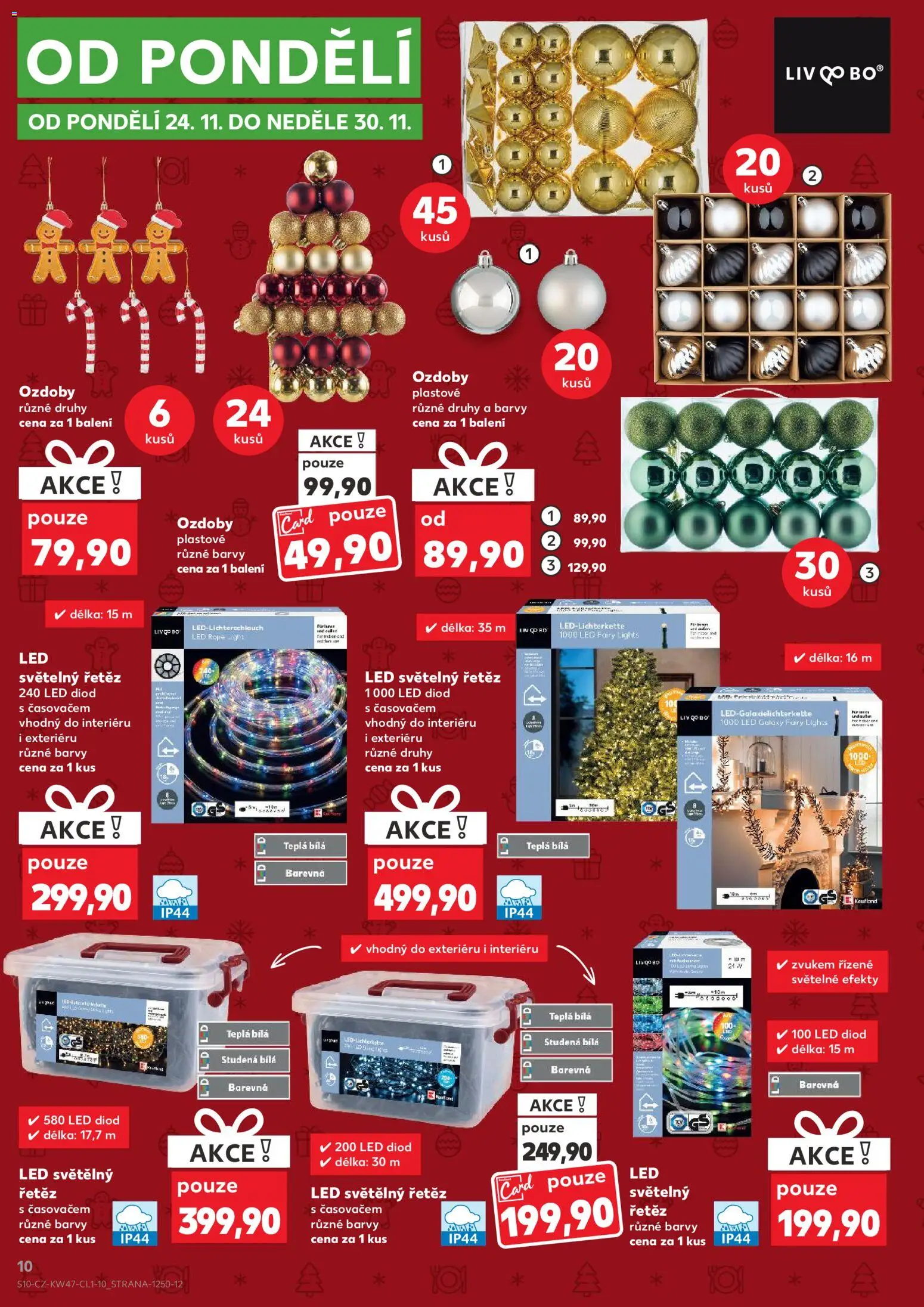 Kaufland leták - Praha 4 od 19.11.2025 | Strana: 10 | Produkty: Světelný řetěz, Barvy, LED
