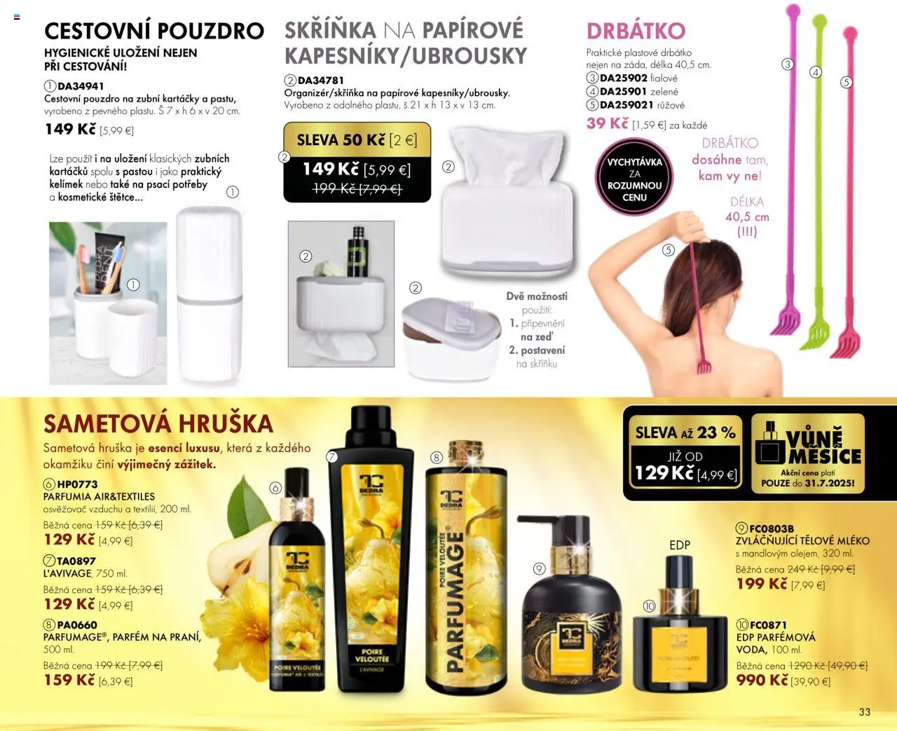 Dedra Katalog 7 2025 │ platný od 20.06.2025 | Strana: 33 | Produkty: Skrinka, Parfém