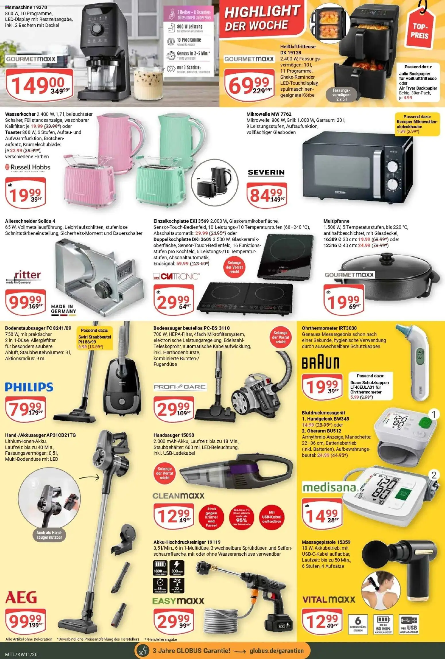 Globus prospekt Maintal-Dörnigheim	 – gültig ab 09.03.2026 | Seite: 22 | Produkte: Top, Philips, Mikrowelle, Grill