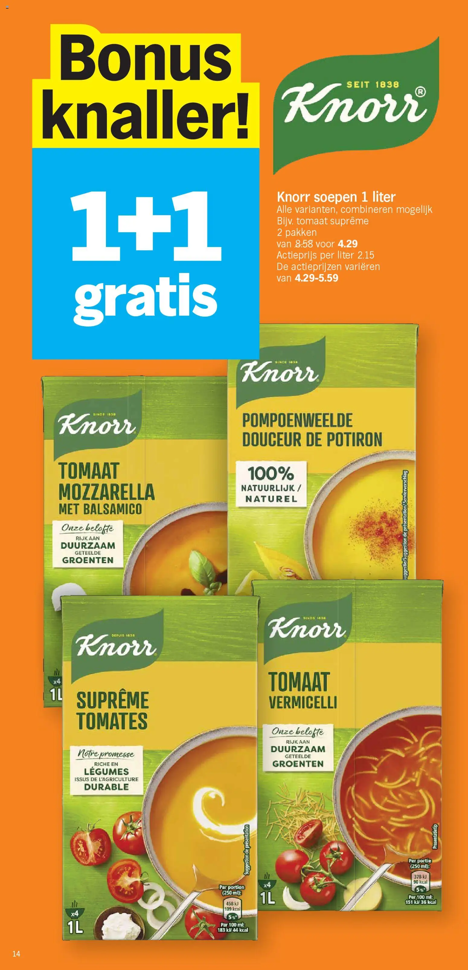 {H1} | Pagina: 14 | Producten: Mozzarella, Groenten, Tomaat