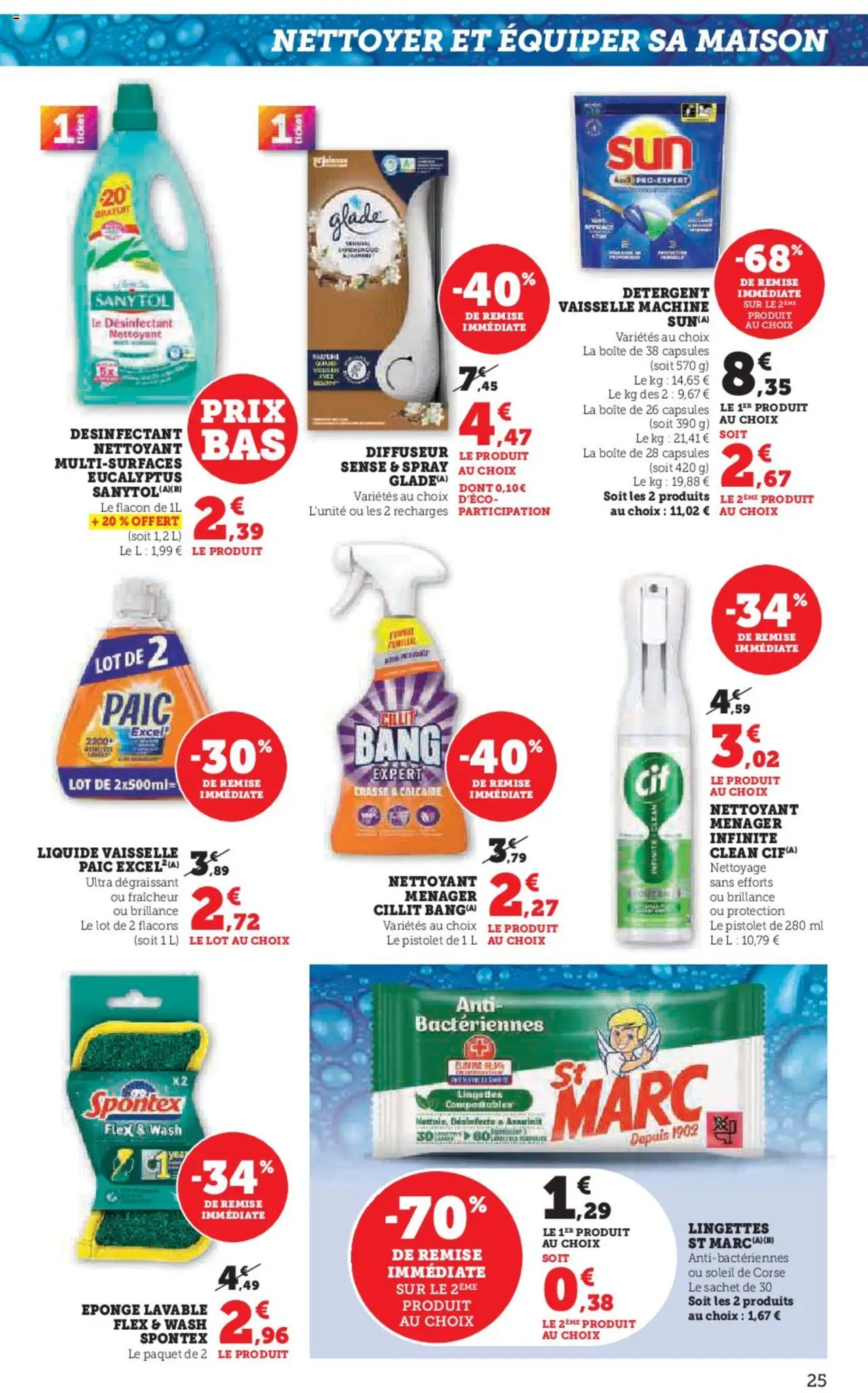  | Page: 25 | Produits: Diffuseur, Liquide vaisselle, Eponge, Détergent