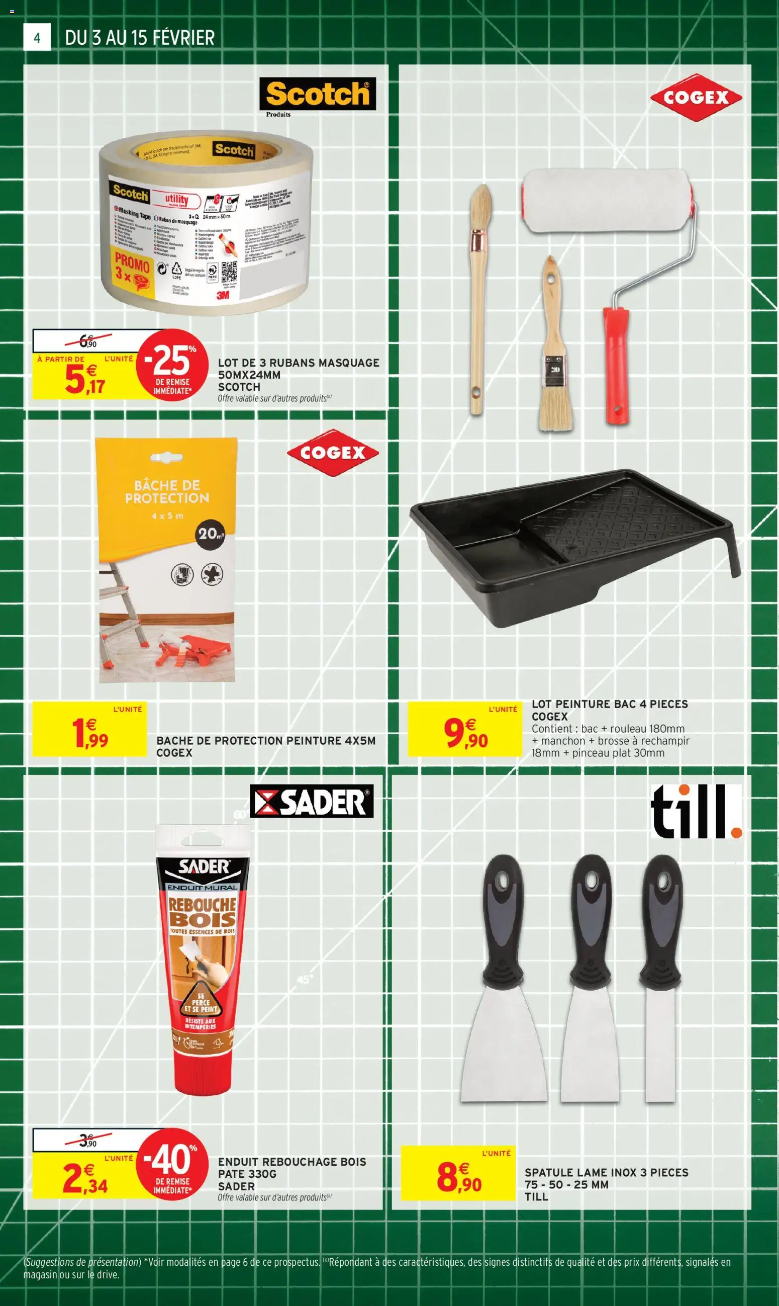 {H1} | Page: 4 | Produits: Spatule, Pinceau, Brosse, Rouleau