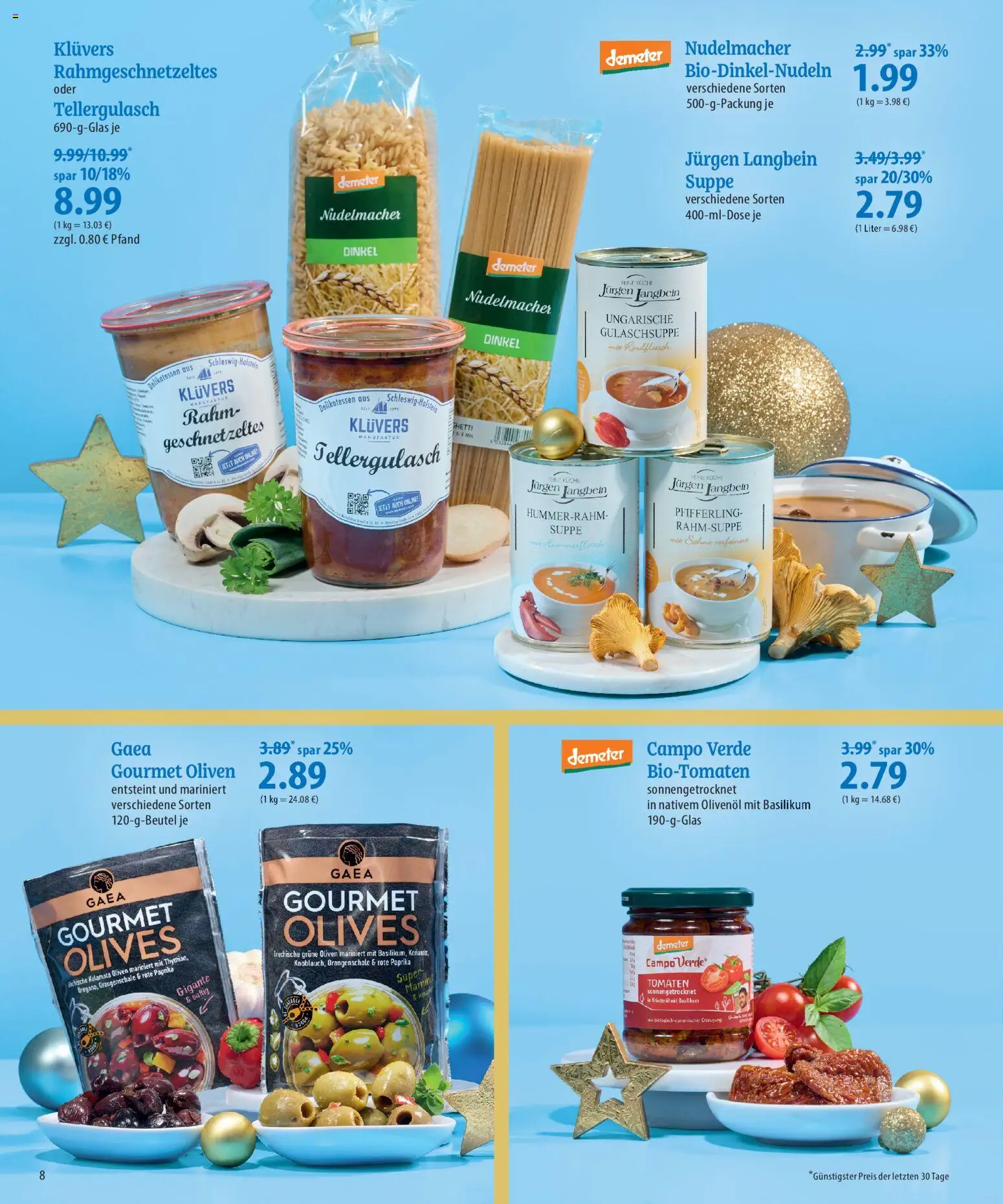 Famila Prospekt 	 – gültig ab 30.11.2025 | Seite: 8 | Produkte: Olivenol, Küche, Paprika, Rindfleisch