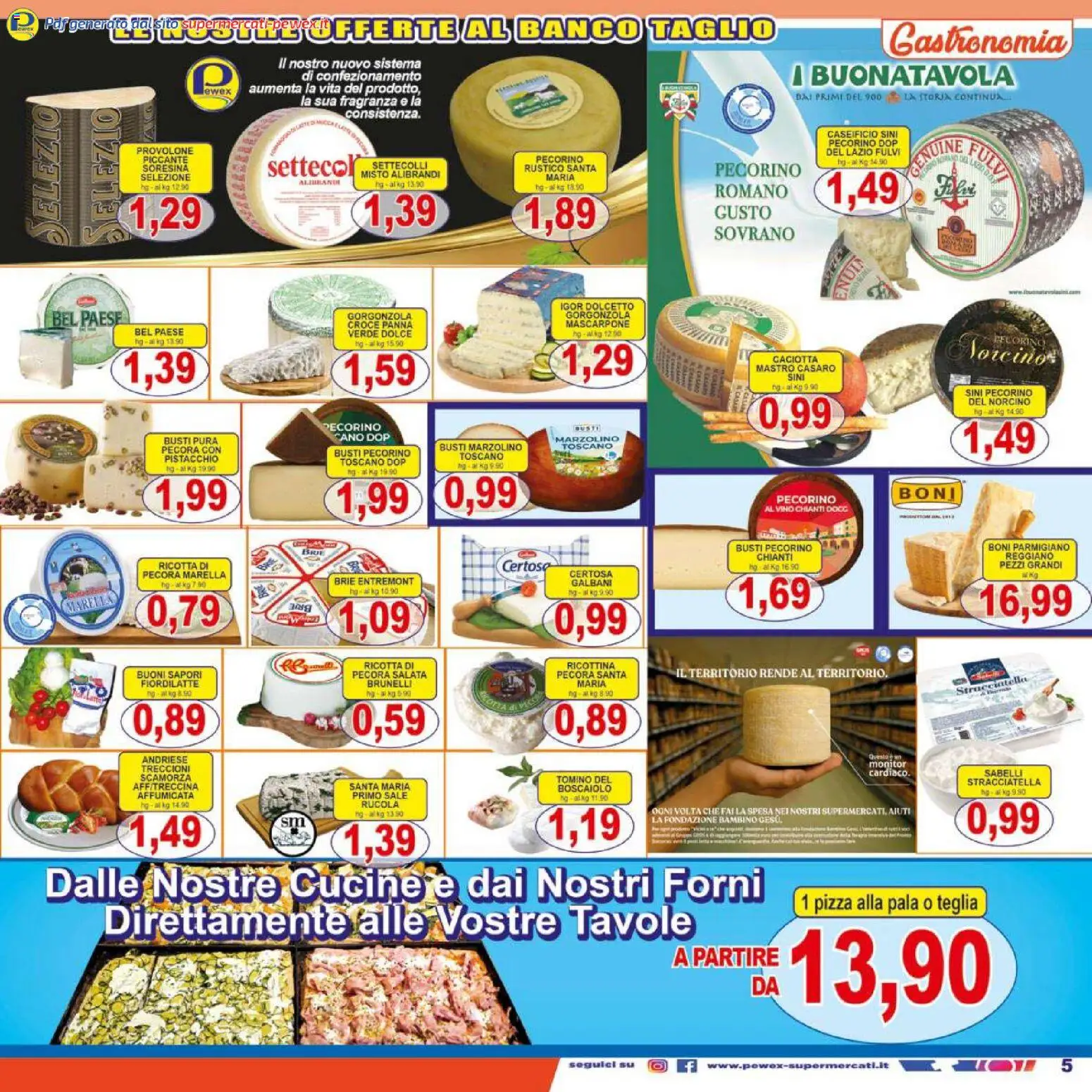Volantino Pewex del 06.12.2025 | Pagina: 5 | Prodotti: Monitor, Provolone, Ricotta, Stracciatella