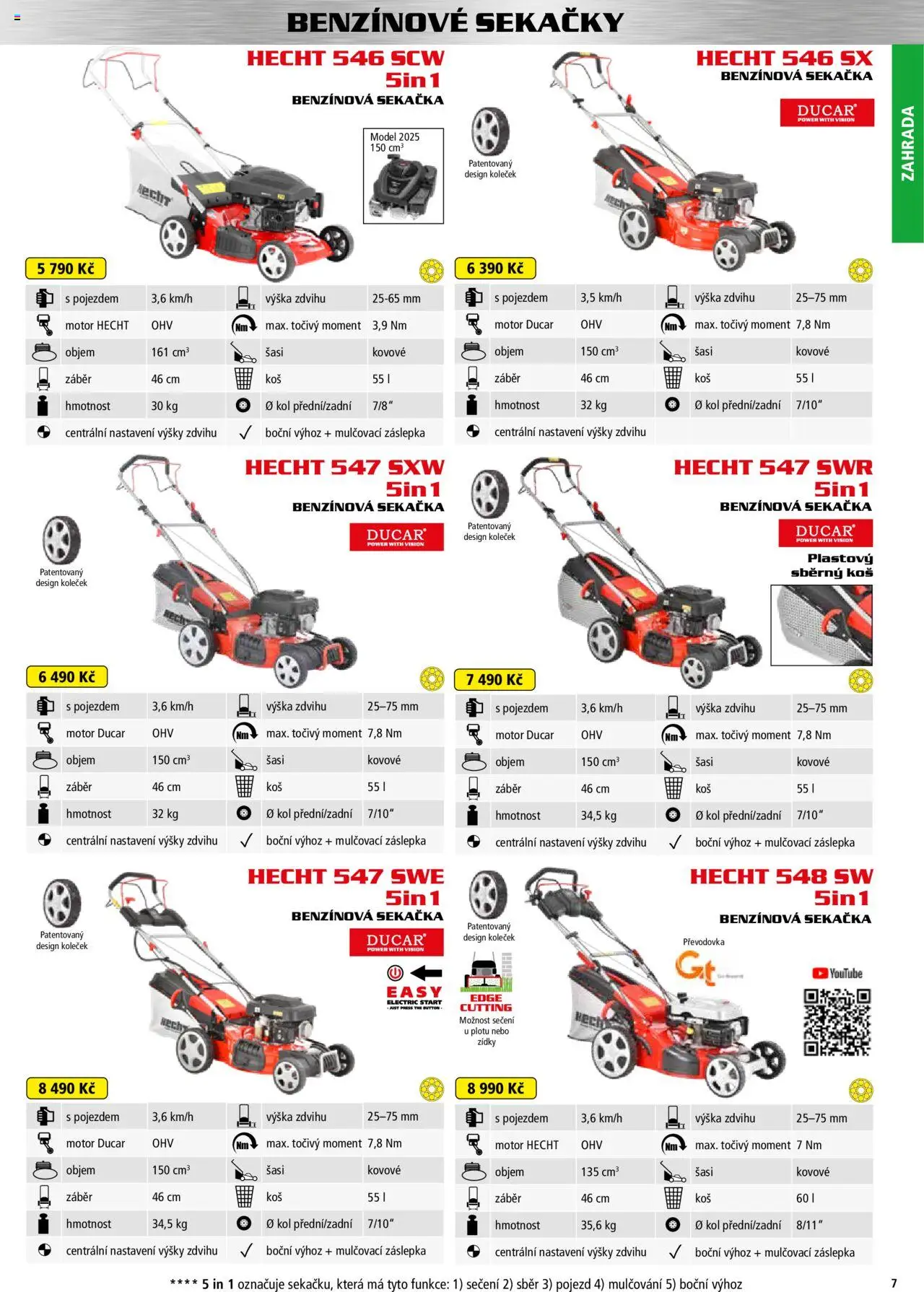 Hecht katalog - Jaro-léto 2025 od 22.04.2025 | Strana: 7 | Produkty: Zahrada, Hecht, Sekačka, Koš