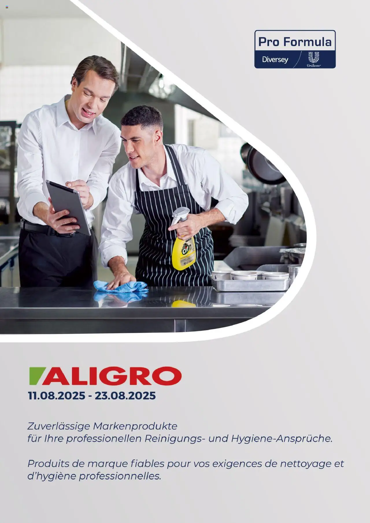 Aligro Aktionen Diversey Schlieren, Gossau SG, Frauenfeld, Rapperswil-Jona, Sargans, Bern, Brüttisellen, Pratteln, Emmen, Spreitenbach ab 13.08.2025 | Seite: 1