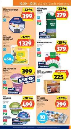 LAKTÓZMENTES TEJFÖL, 20% zsírtartalom, 330 g/pohár - amely érvényes a következő dátumtól: 30.10.2025 | Oldal: 11