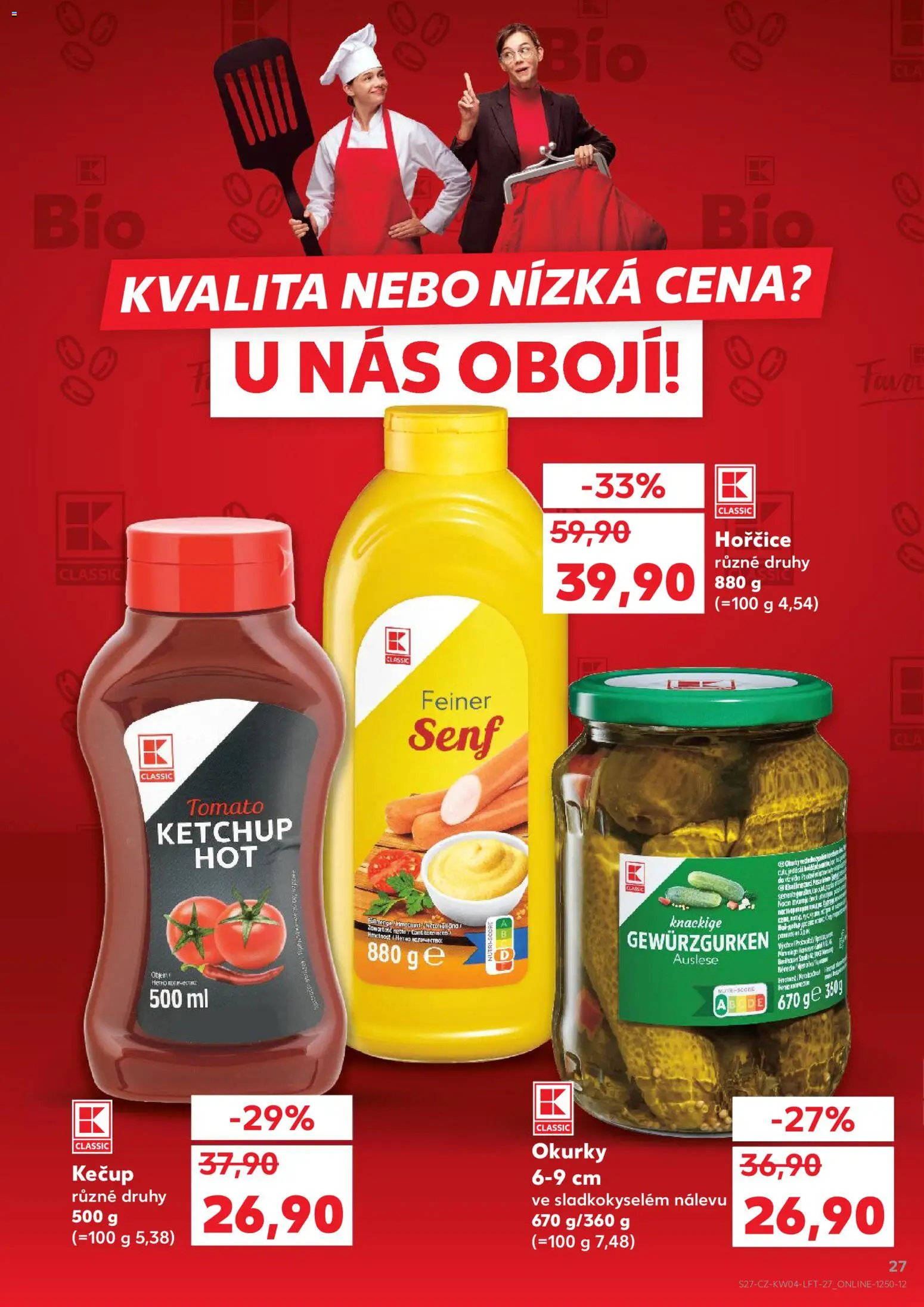 Kaufland leták - Chomutov od 21.01.2026 | Strana: 27 | Produkty: Kečup, Okurky, Hořčice