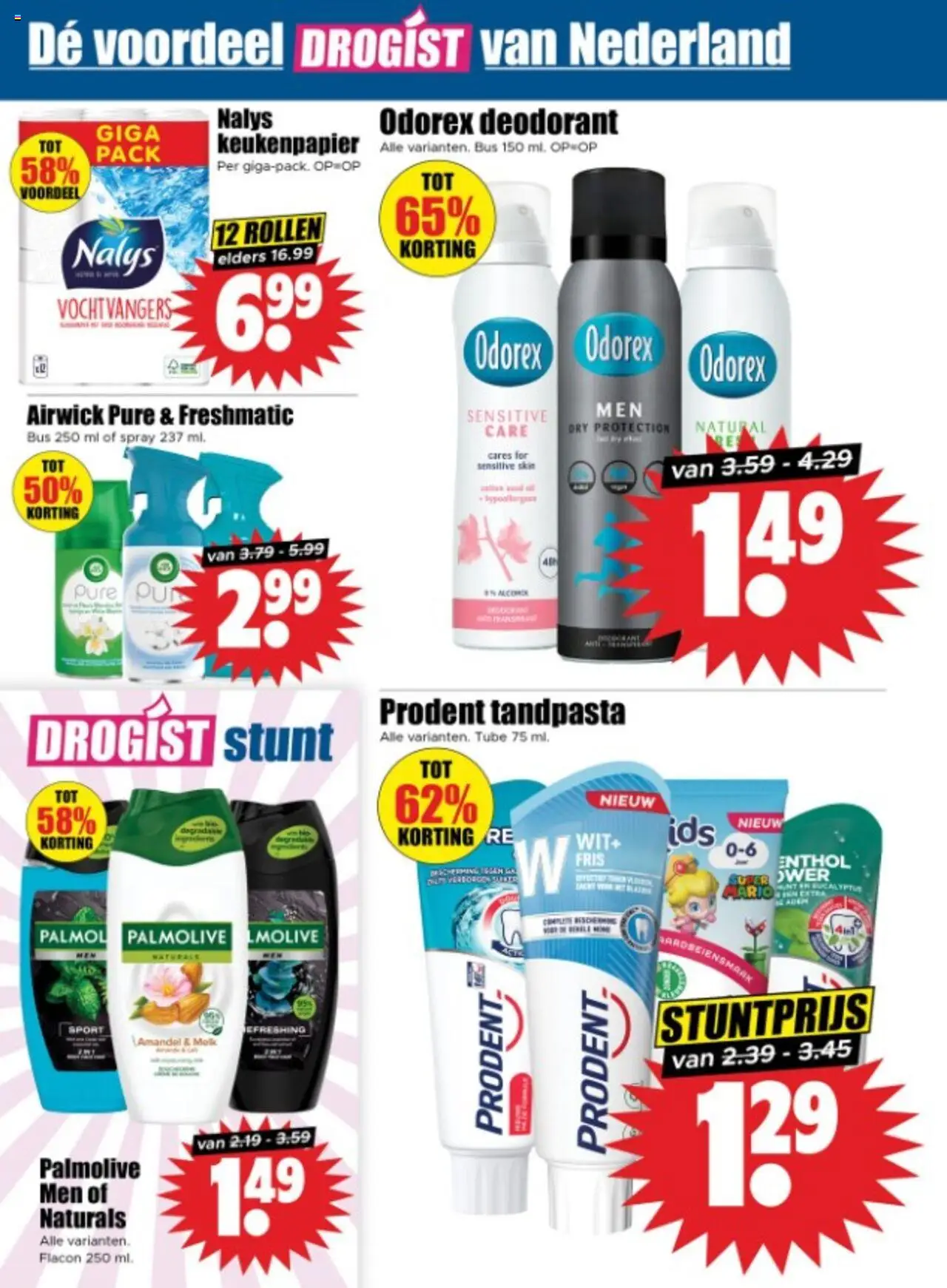  | Pagina: 26 | Producten: Deodorant, Tandpasta, Melk, Keukenpapier