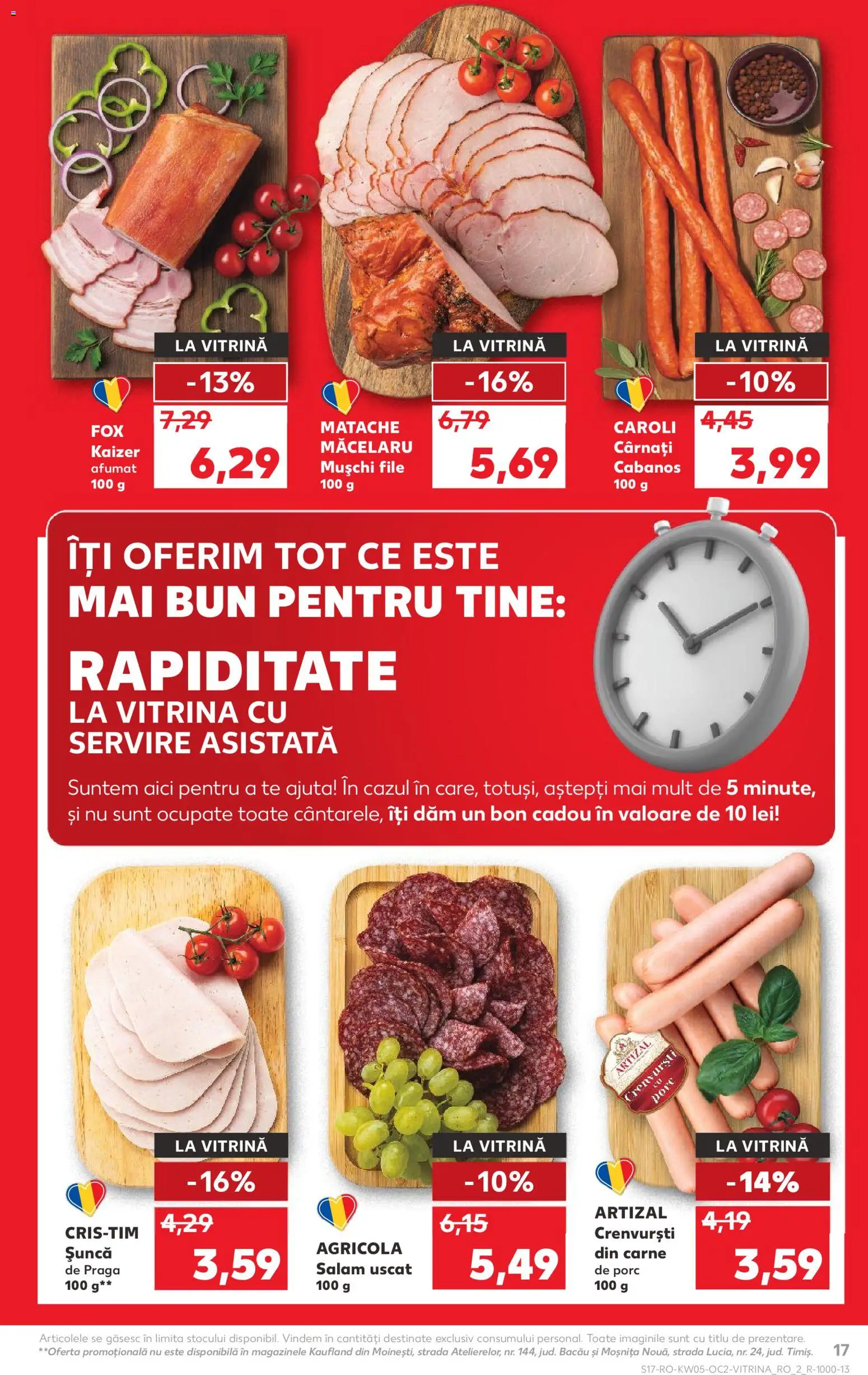 Noul catalog Kaufland – valabil de la 28.01.2026 | Pagină: 17 | Produse: Vitrină, Crenvurști, Șuncă, Carne De Porc