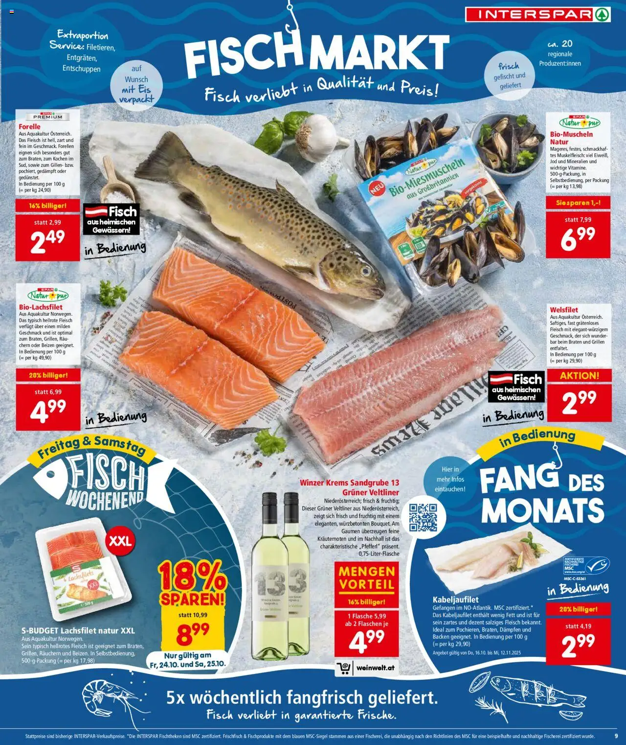 Interspar Flugblatt - Osttirol gültig ab 23.10.2025 | Seite: 9 | Produkte: Eis, Fisch