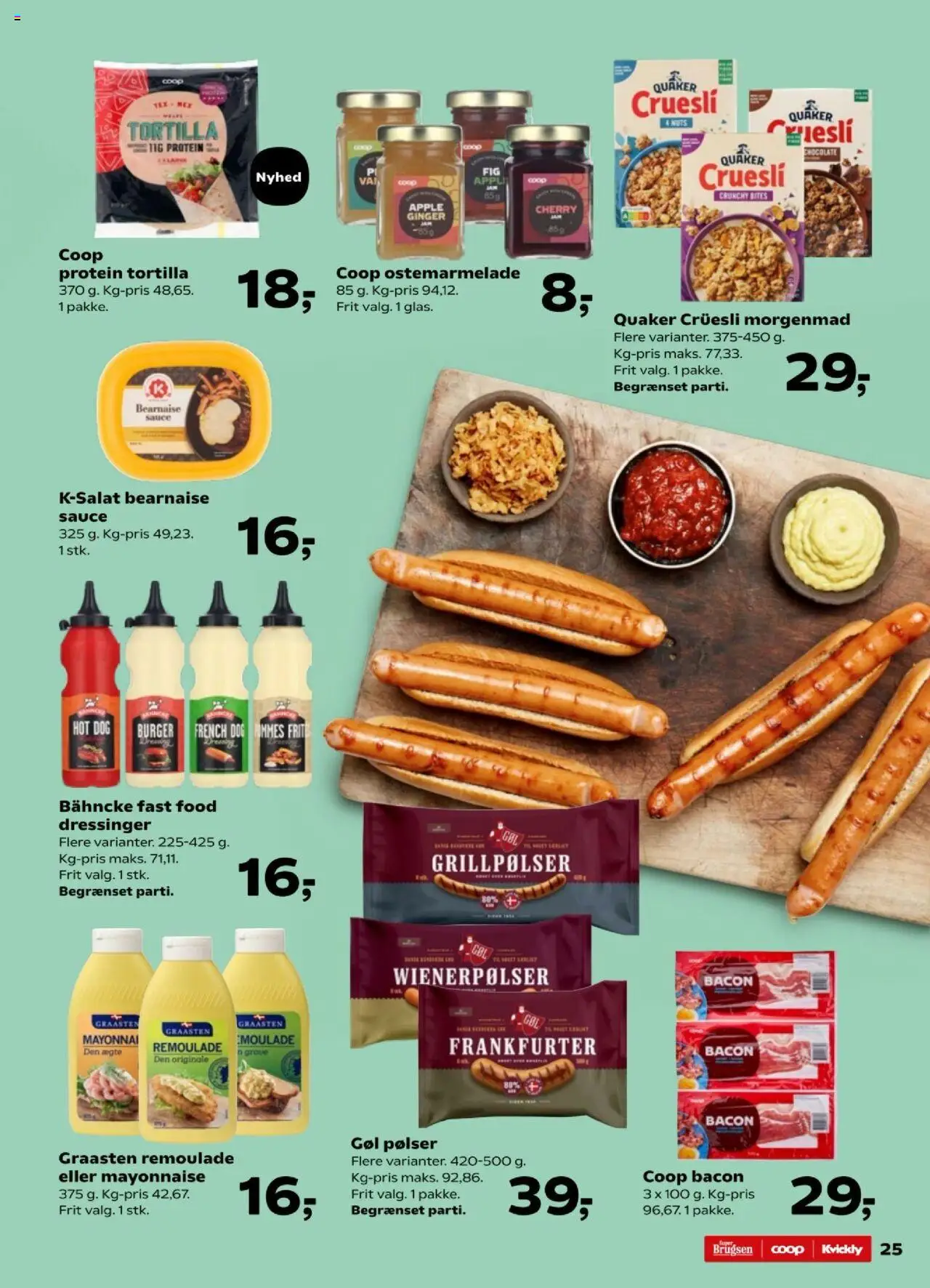 Super Brugsen tilbudsavis – gyldig fra 03.10.2025 | Side: 28 | Produkter: Pølser, Remoulade, Aparelho de barbear, Bacon
