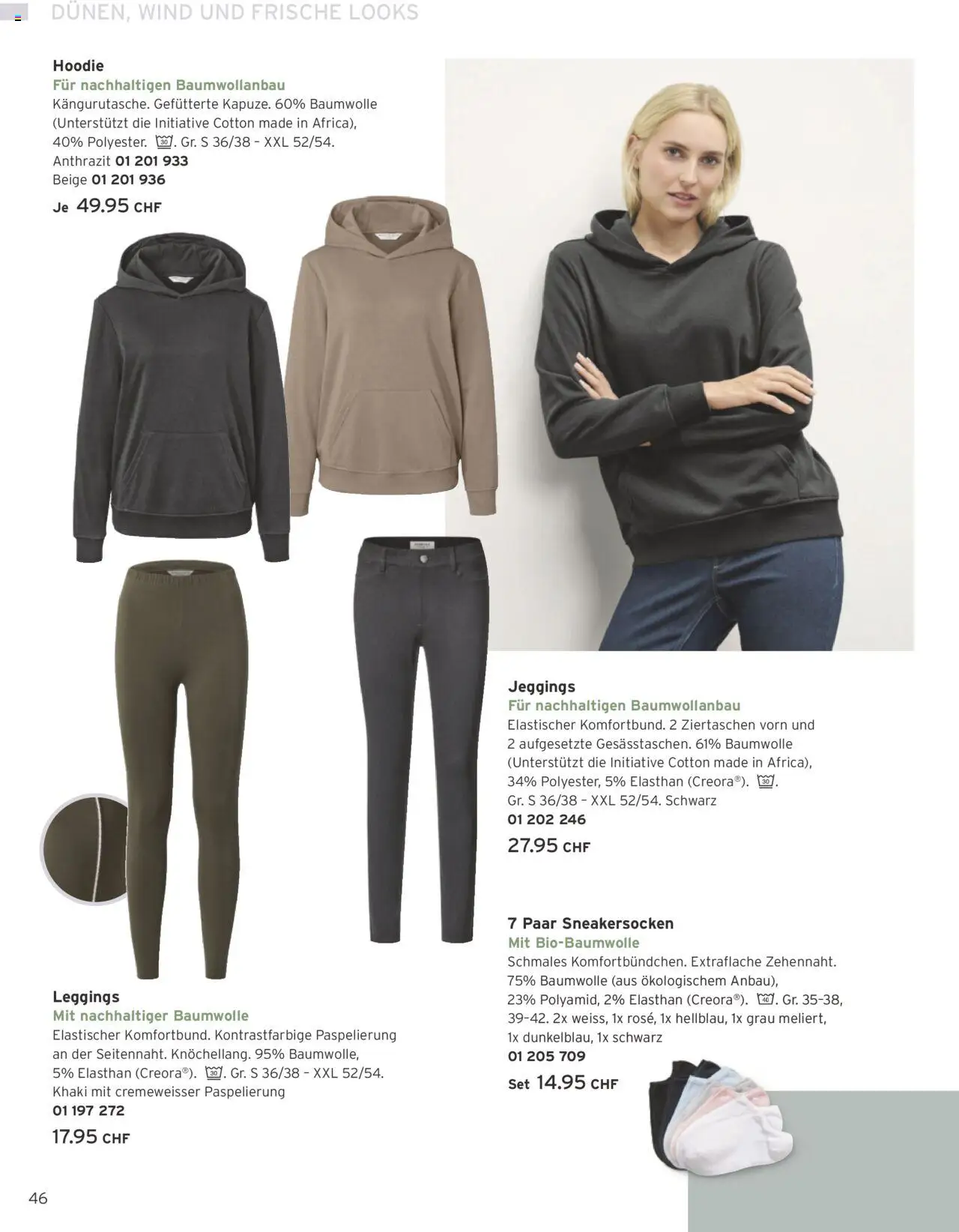 Tchibo Aktionen ab 01.08.2025 | Seite: 46 | Produkte: Leggings, Hoodie