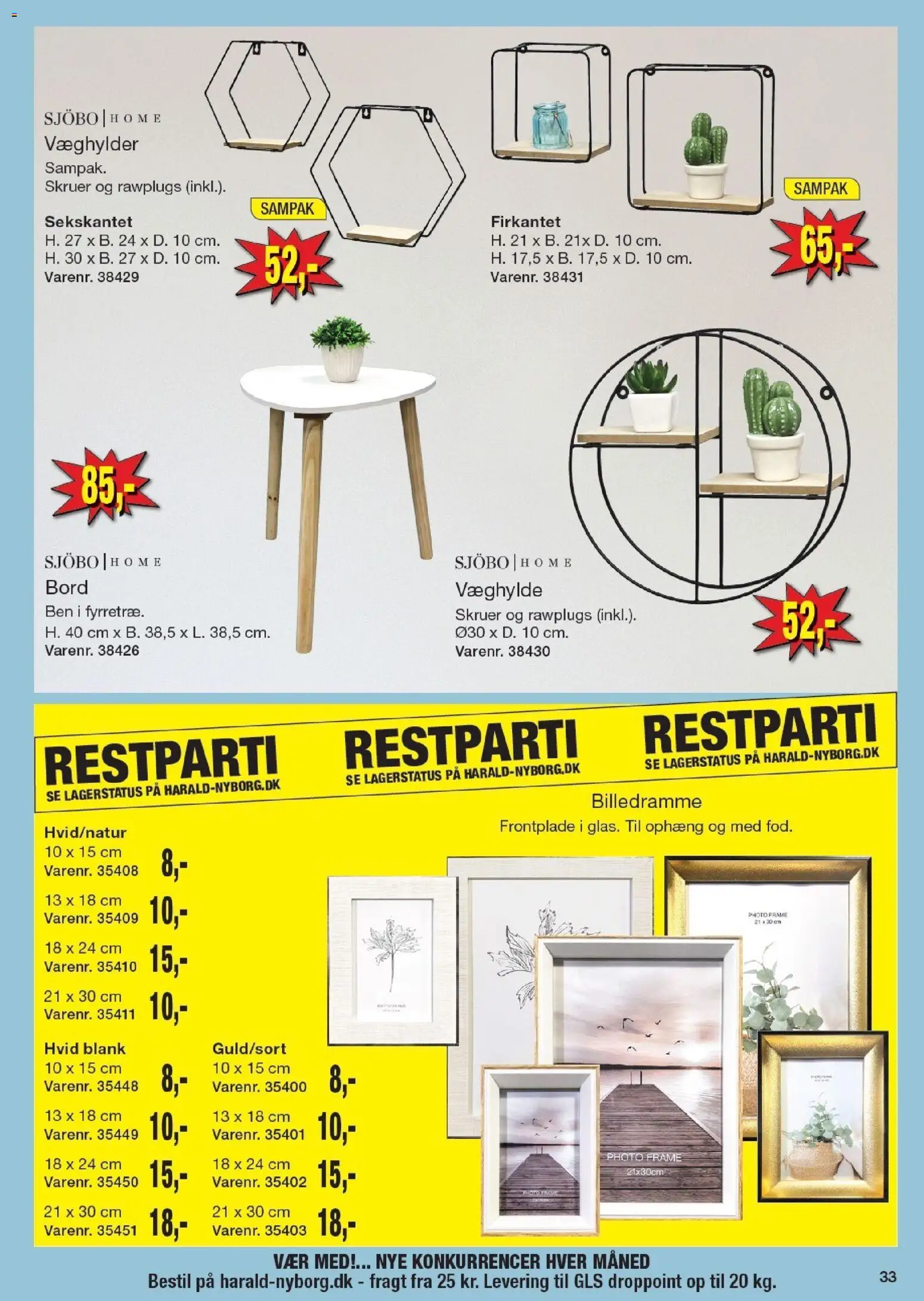 Harald Nyborg tilbudsavis – gyldig fra 05.03.2026 | Side: 35 | Produkter: Bord, Billedramme