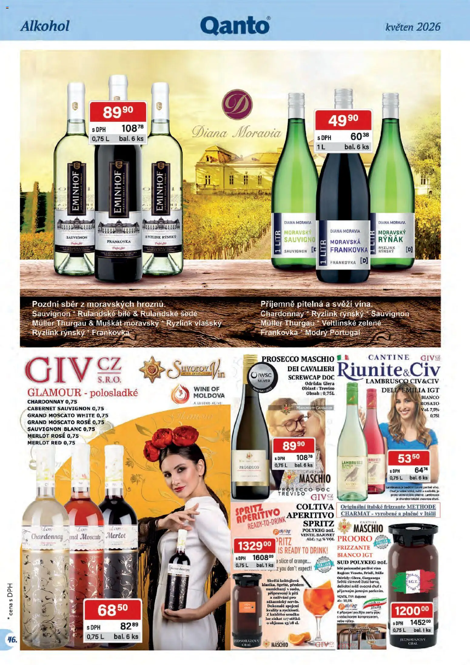 Astur & Qanto leták - Velkoobchod 05/2026 od 01.05.2026 | Strana: 46 | Produkty: Lambrusco, Moscato, Spritz, Aperitivo
