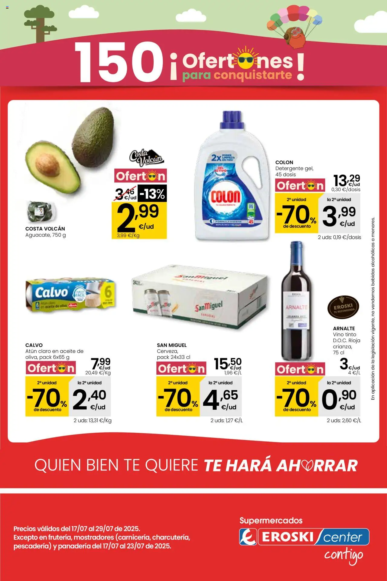 Eroski folleto │ válido desde el 17.07.2025 | Página: 1 | Productos: Detergente, Aceite, Té, Atún claro