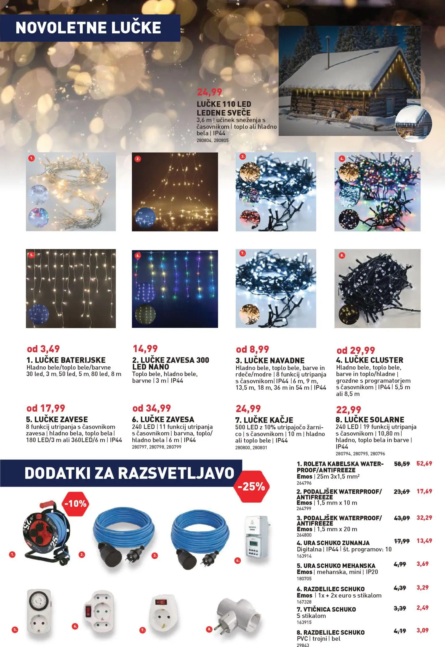 Novi Inpos katalog ponudbe – veljaven od 13.11.2025 | Stran: 10 | Izdelki: Ura, Zavese, Vticnica, Svece