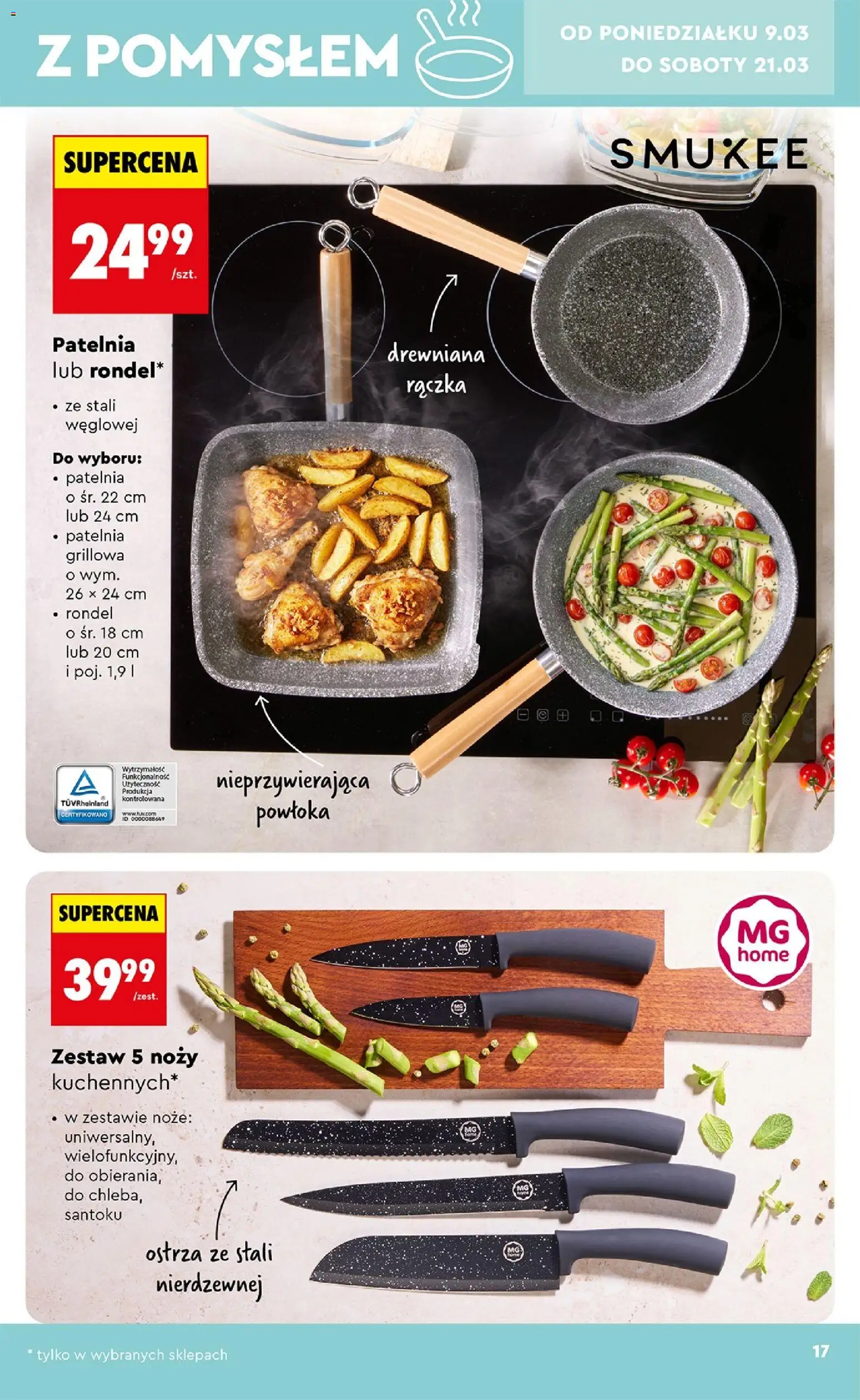 Biedronka Polsko leták - Hity i inspiracje od 07.03.2026 | Strana: 17 | Produkty: Rondel, Nože