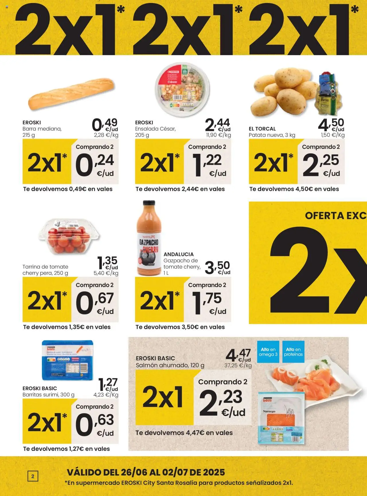 Eroski -  City Santa Rosalía │ válido desde el 26.06.2025 | Página: 2 | Productos: Δοχείο φοντί, Té, Ensalada, Gazpacho