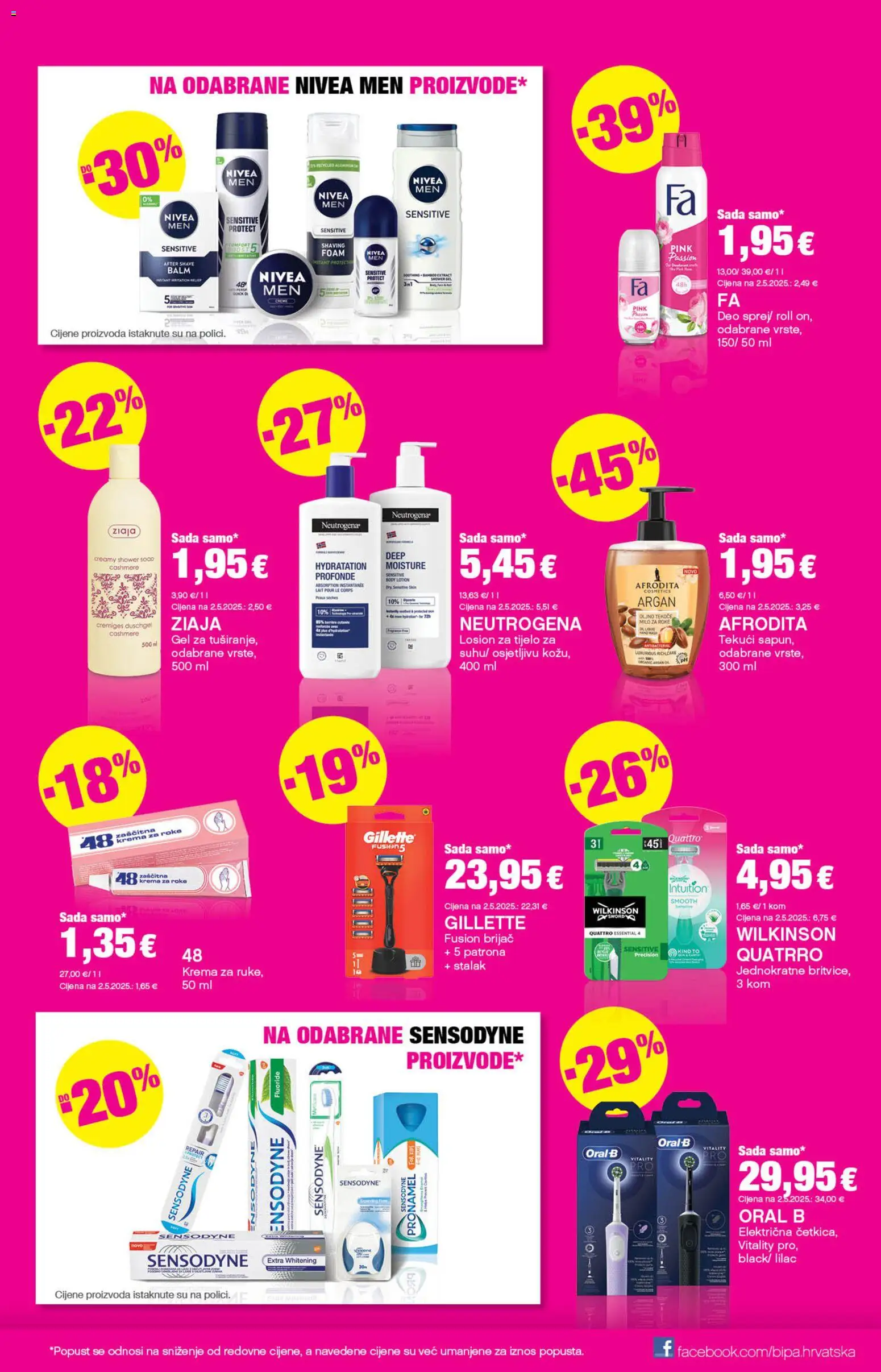 Bipa katalog | vrijedi od 05.03.2026 | Stranica: 14 | Proizvodi: Brijač, Krema, Nivea, Sensodyne