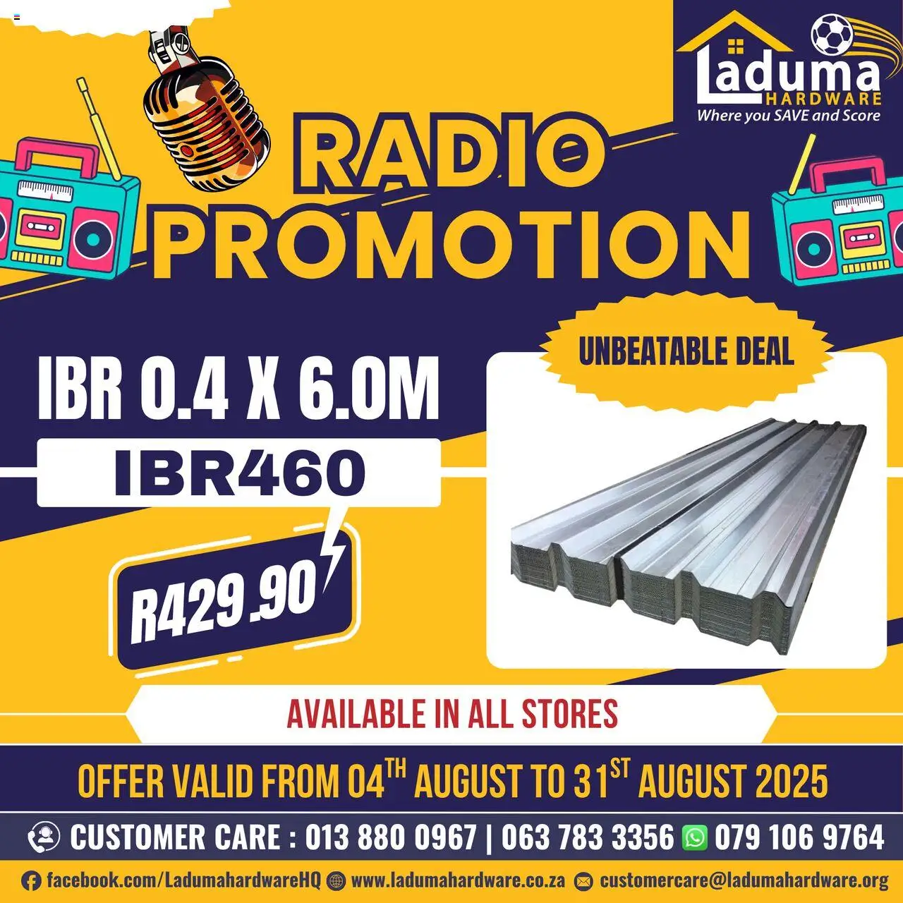 Laduma Hardware Radio Promotion │ valid from 04.08.2025 | Page: 2 | Products: Radio