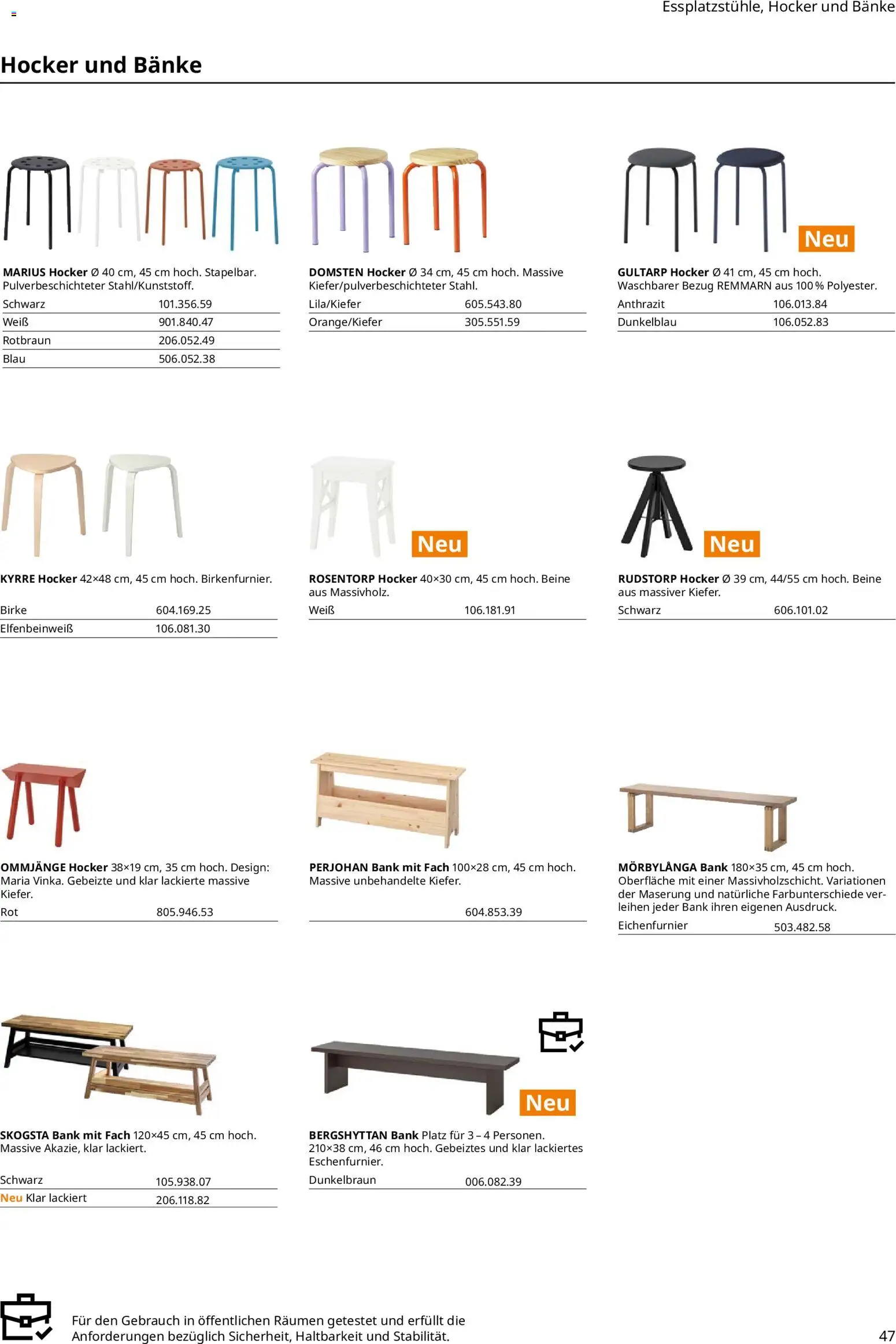 Ikea Essplatz – gültig ab 02.01.2026 | Seite: 47 | Produkte: Hocker