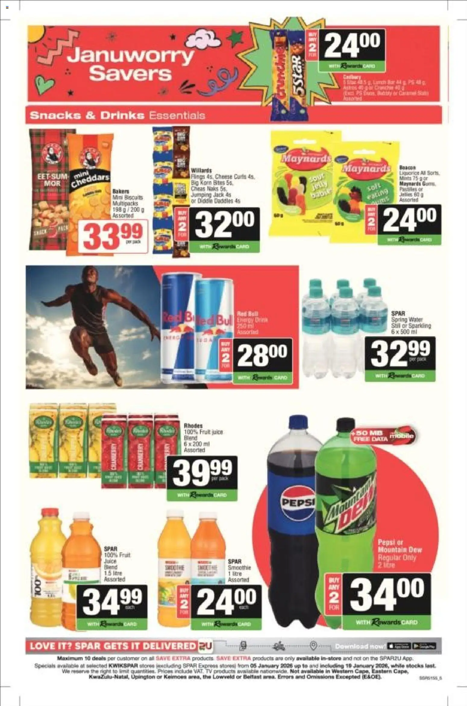 New KWIKSPAR catalogue – valid from 05.01.2026 | Page: 5 | Products: Data, Cheese, Biscuits, Juice