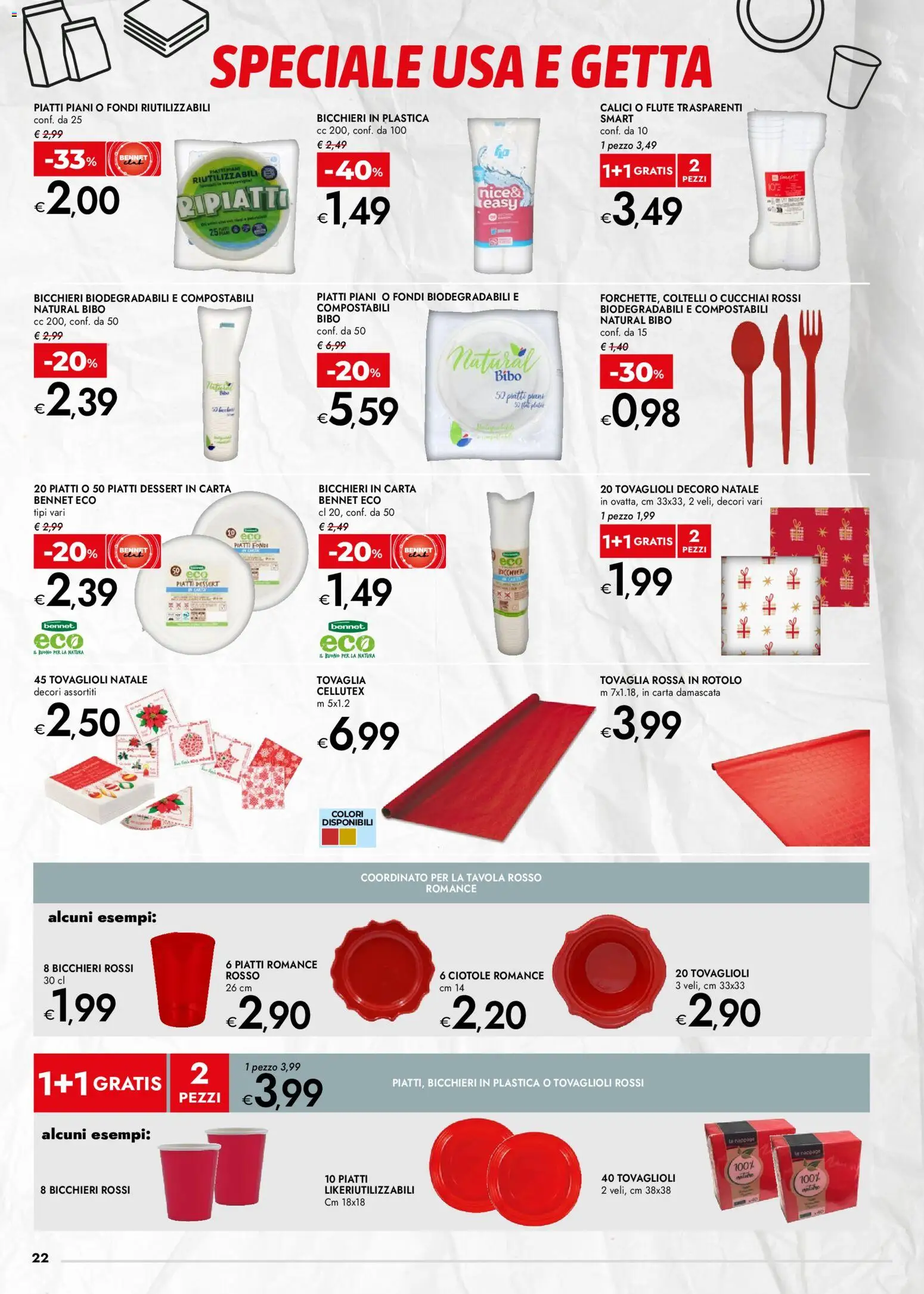 Volantino bennet del 27.12.2025 | Pagina: 22 | Prodotti: Tovaglia
