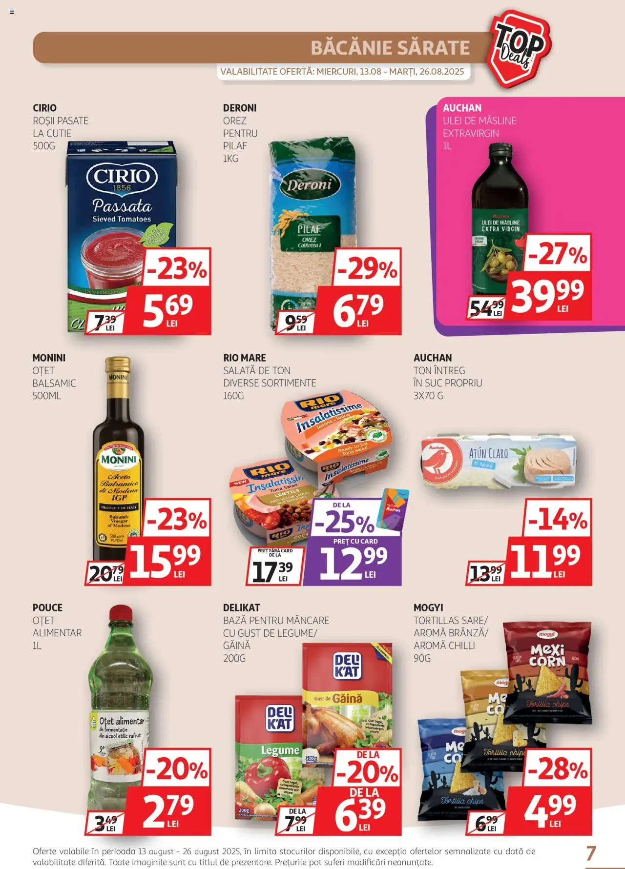 Catalog Auchan – valabil de la 13.08.2025 | Pagină: 7 | Produse: Cutie, Suc, Roșii, Salată