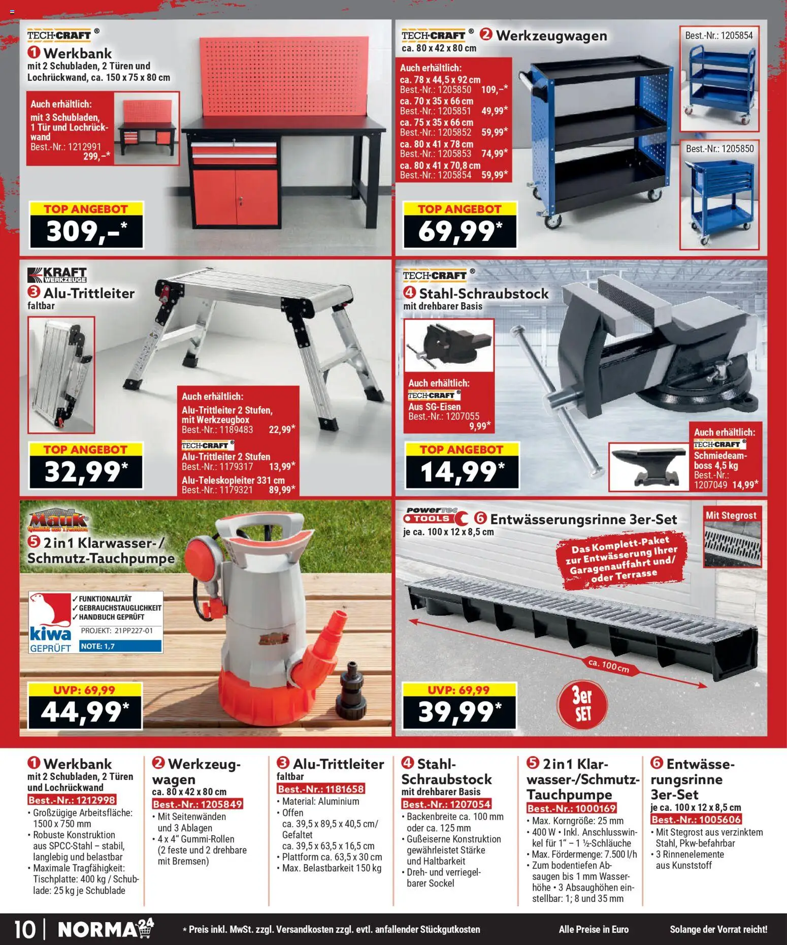 Norma Bestellmagazin März 2026 – gültig ab 01.03.2026 | Seite: 10 | Produkte: Top, Tür, Wasser