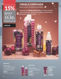 Vista previa Catálogo AVON campaña 11 Black Friday válido desde el 01.11.2025 | Página: 40 | Productos: Gel de ducha, Espuma de baño, Spray corporal, Ducha