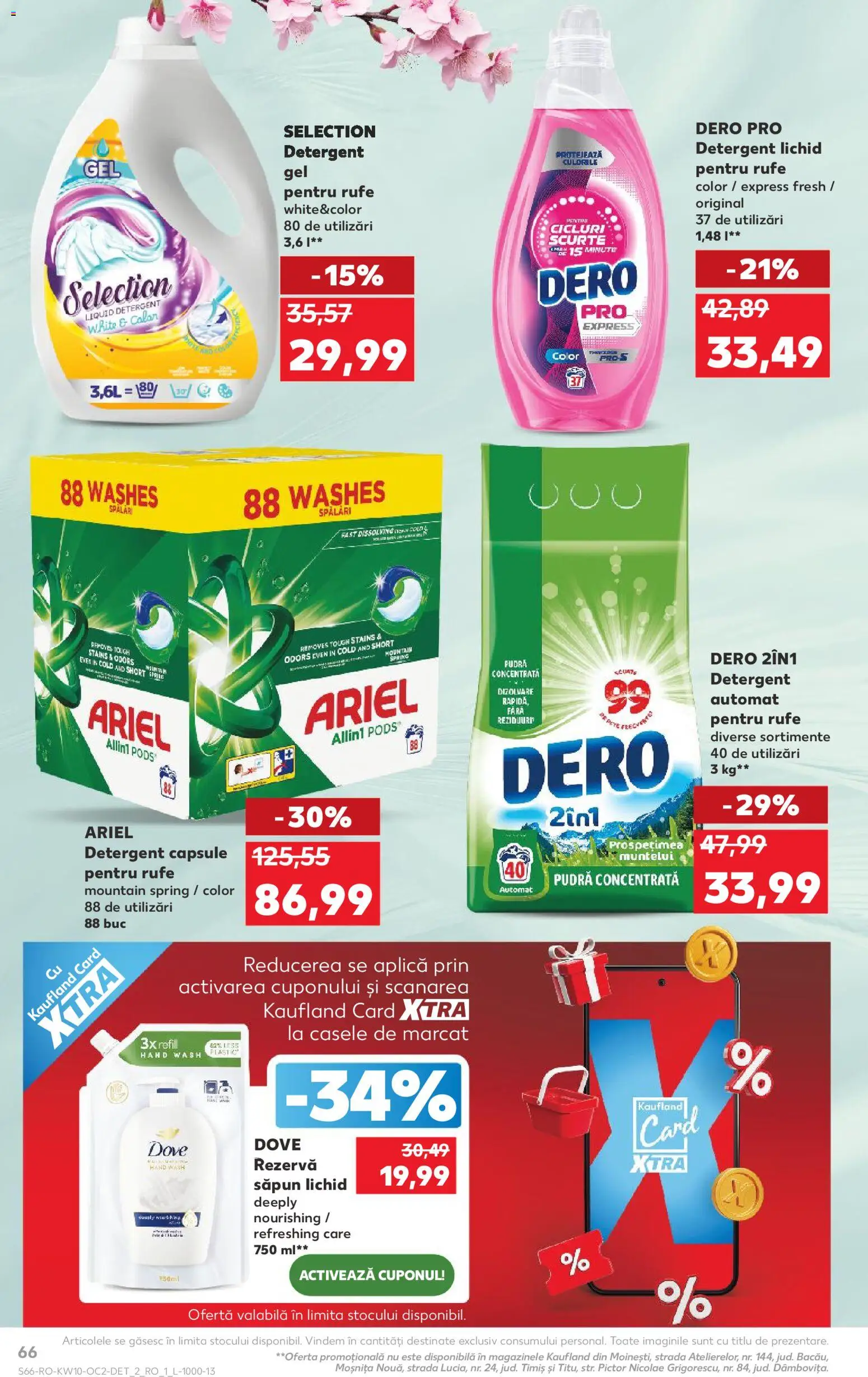 Noul catalog Kaufland – valabil de la 04.03.2026 | Pagină: 66 | Produse: Pudră, Detergent, Săpun lichid, Rezervă săpun