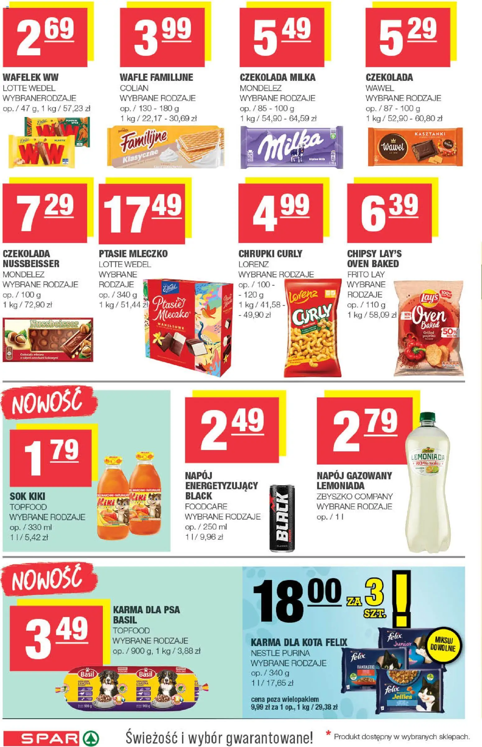 Spar Gazetka od 05.11.2025 | Strona: 6 | Produkty: Ptasie mleczko, Karma dla psa, Czekolada, Sok