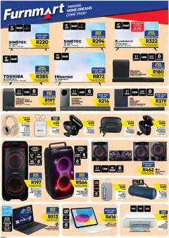 Furnmart specials catalogue – valid from 06.04.2026 | Page: 6 | Products: Printer, Headphones, Speaker, Subwoofer