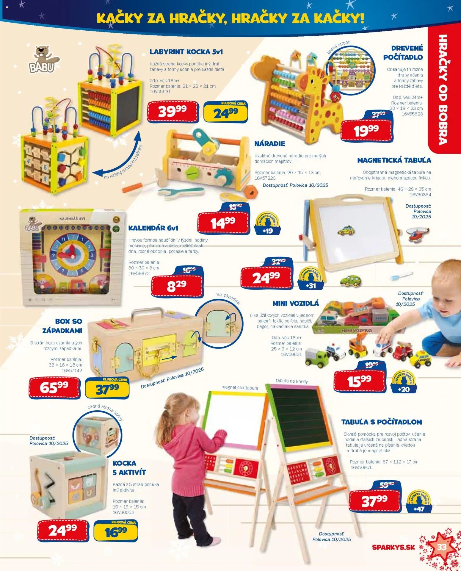 Nové ALLTOYS akcie – leták je platný od 19.11.2025 | Strana: 33 | Produkty: Náradie, Hračky