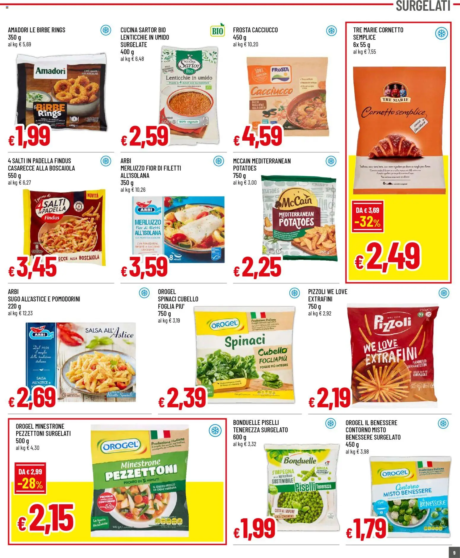 Volantino Galassia del 29.12.2025 | Pagina: 9 | Prodotti: Cornetto, Patate, Lenticchie, Olio