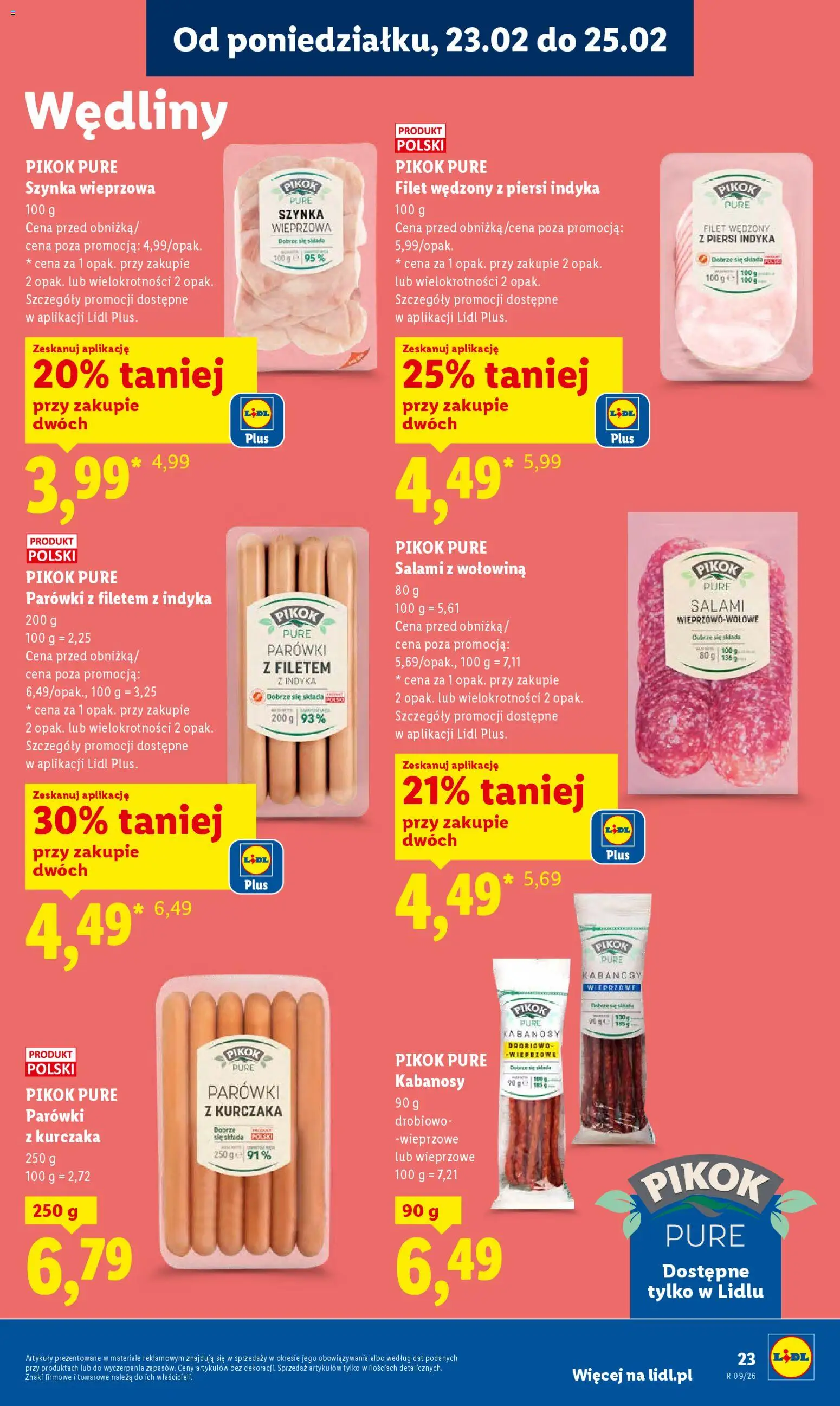 Lidl Polsko leták od 23.02.2026 | Strana: 23 | Produkty: Filet, Pikok