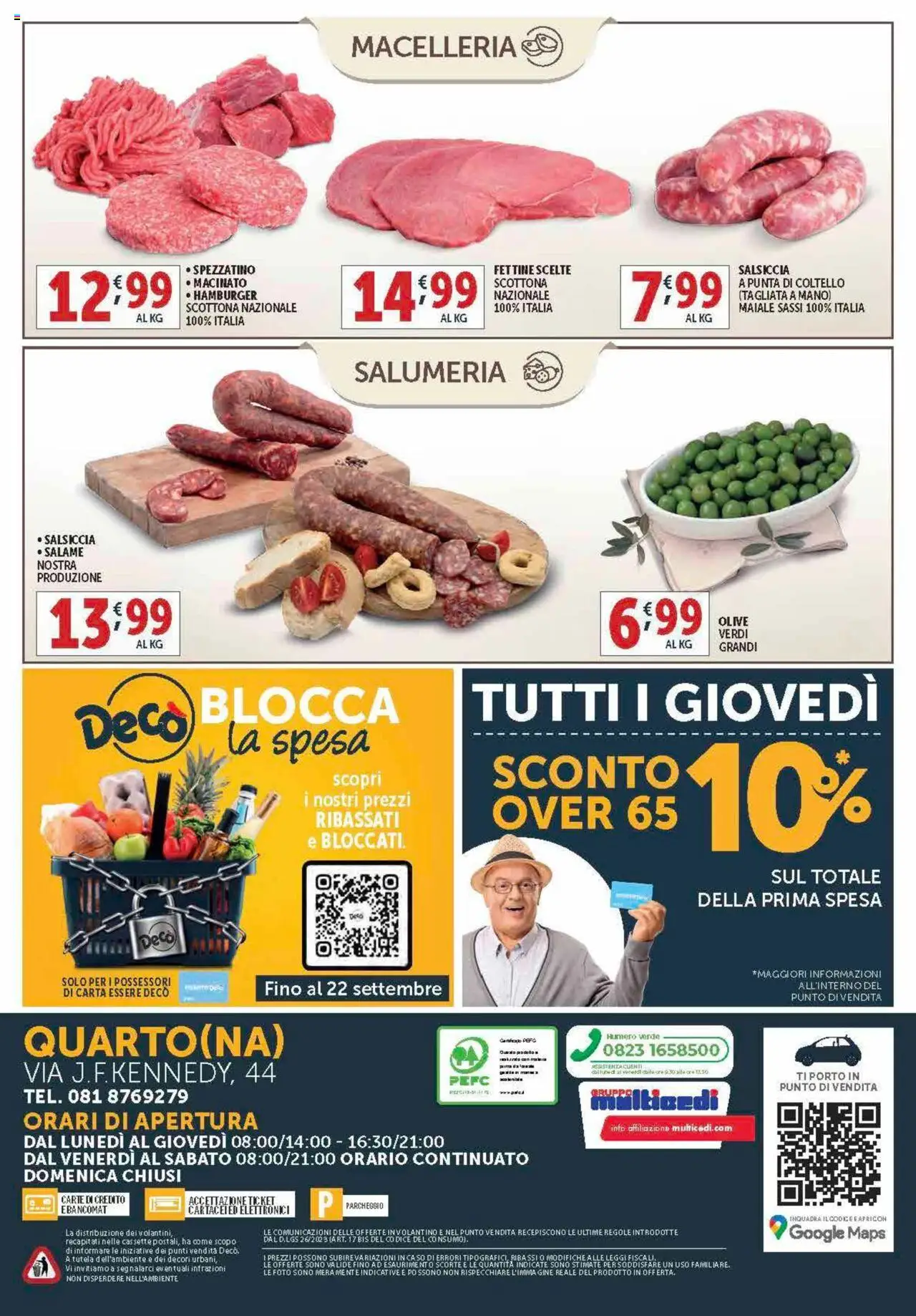 Volantino Decò del 21.08.2025 | Pagina: 16 | Prodotti: Salame, Maiale, Salsiccia, Hamburger