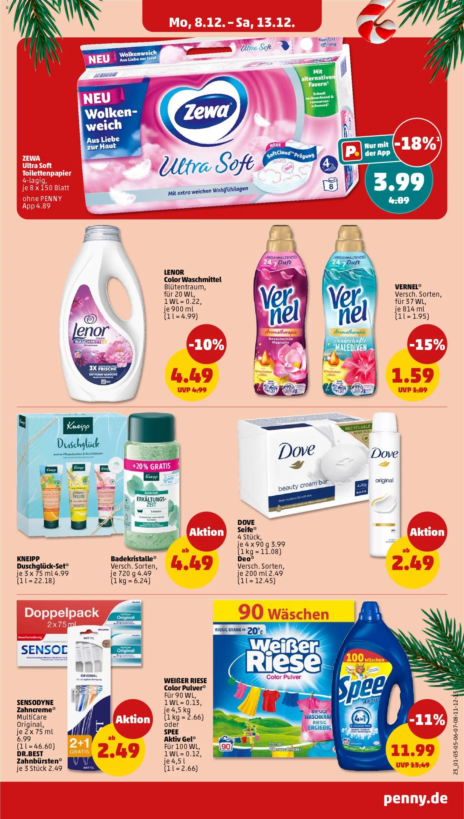 Penny Prospekt 	 – gültig ab 08.12.2025 | Seite: 27 | Produkte: Lenor, Zewa, Spee, Toilettenpapier