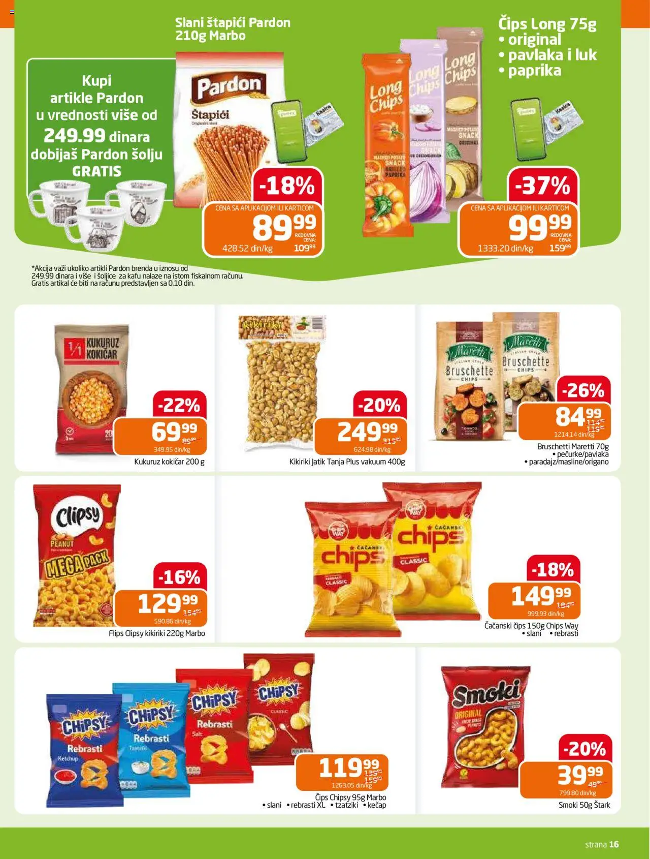 Gomex katalog - važi od 18.06.2025 | Strana: 16 | Proizvode: Paprika, Kukuruz, Kikiriki, Pavlaka