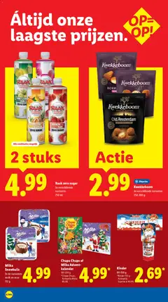 Kinder, 80-150 g *Kinder 150 g. Actieprijs Suprise ei €4.99. - Voorbeeld van een folder van Lidl, geldig van 27.10.2025 | Pagina: 16 | Producten: Melk, Aardbeien, Oven, Kinder