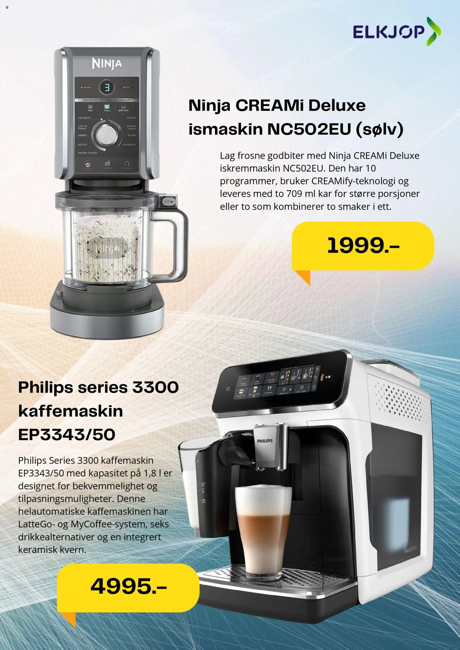 {H1} | Side: 4 | Produkter: Iskremmaskin, Kaffemaskin