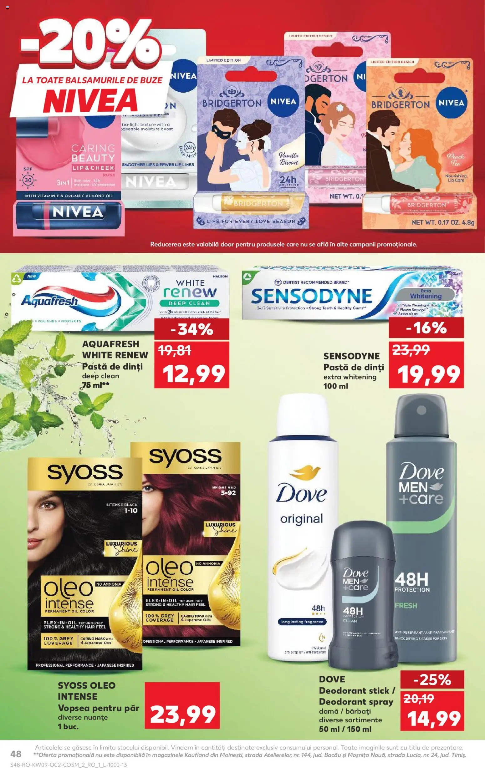 Noul catalog Kaufland – valabil de la 25.02.2026 | Pagină: 48 | Produse: Vopsea, Deodorant, Antiperspirant, Pastă de dinți