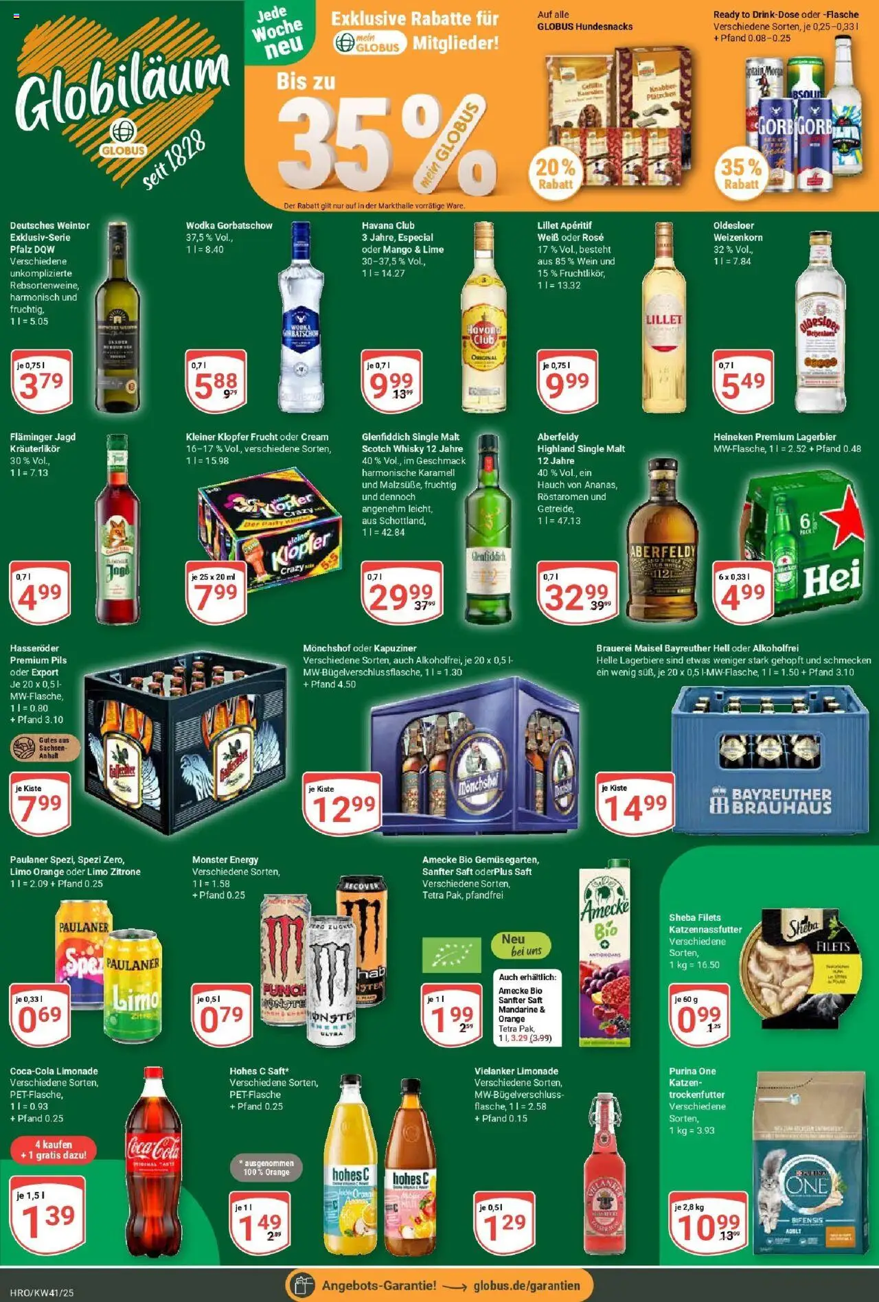 Globus prospekt Rostock	 – gültig ab 06.10.2025 | Seite: 4 | Produkte: Cola, Oldesloer, Zitrone, Wodka gorbatschow