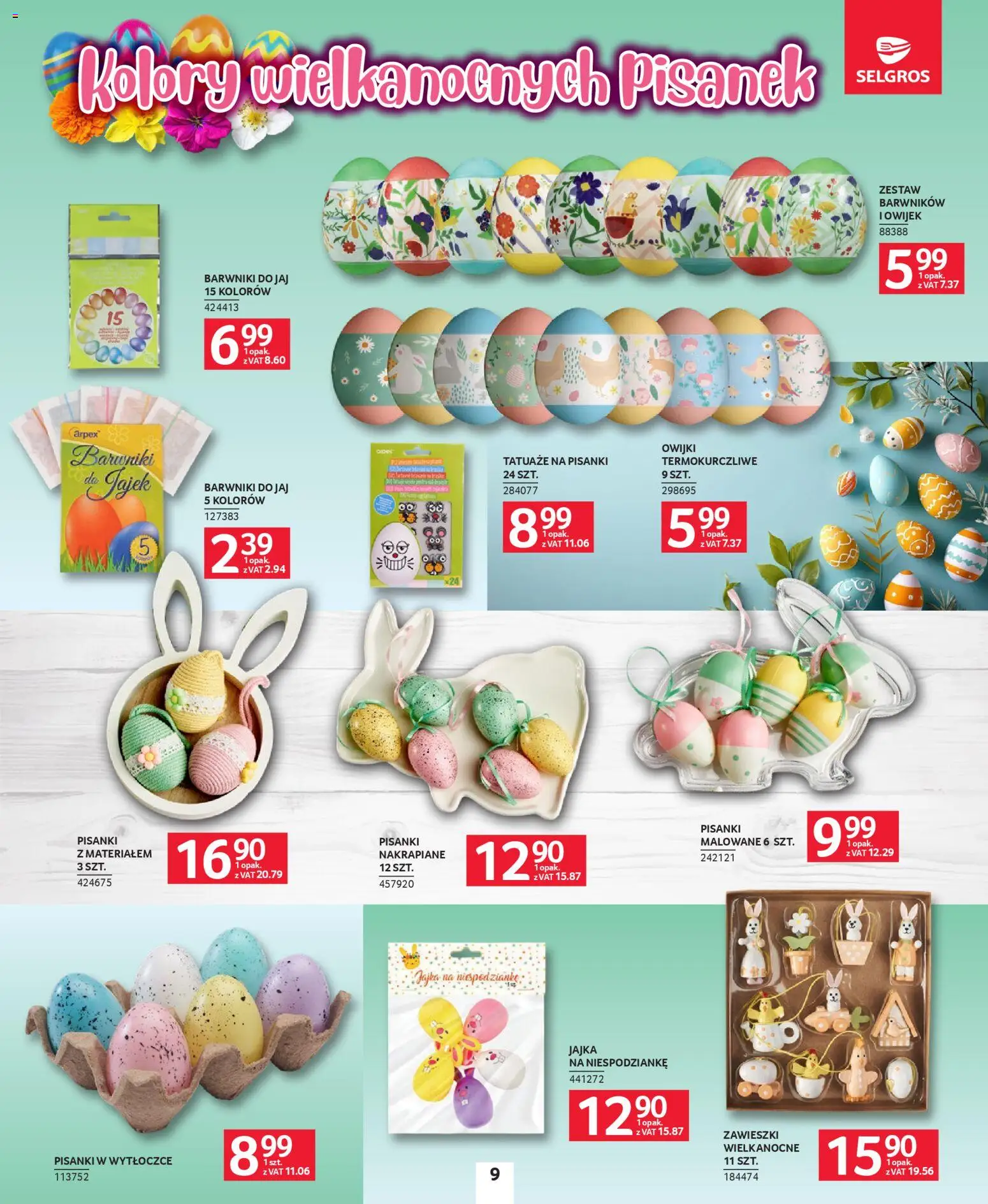 Selgros cash&carry gazetka - Wielkanoc od 19.03.2026 | Strona: 9 | Produkty: Jajka