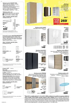 Sconto nábytok leták platný od 15.10.2025 | Strana: 3 | Produkty: Posteľ, Šatníková skriňa, Regál, Skriňa