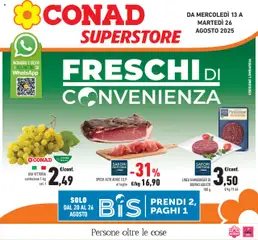 Anteprima del volantino Conad Superstore Lombardia catalogo valido a partire dal 13.08.2025