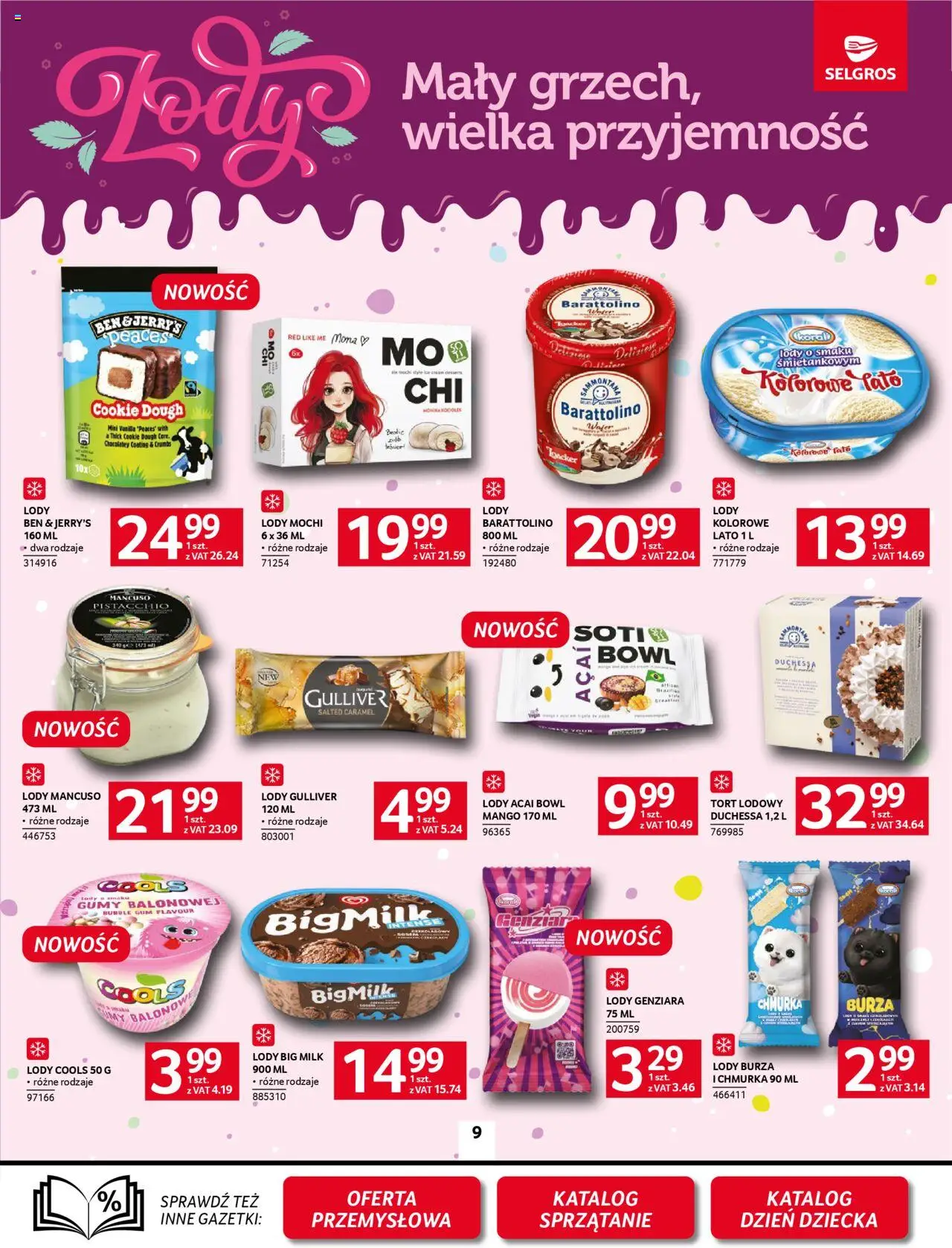 Selgros cash&carry Gazetka od 22.05.2025 | Strona: 9 | Produkty: Mango, Tort, Big Milk, Lody