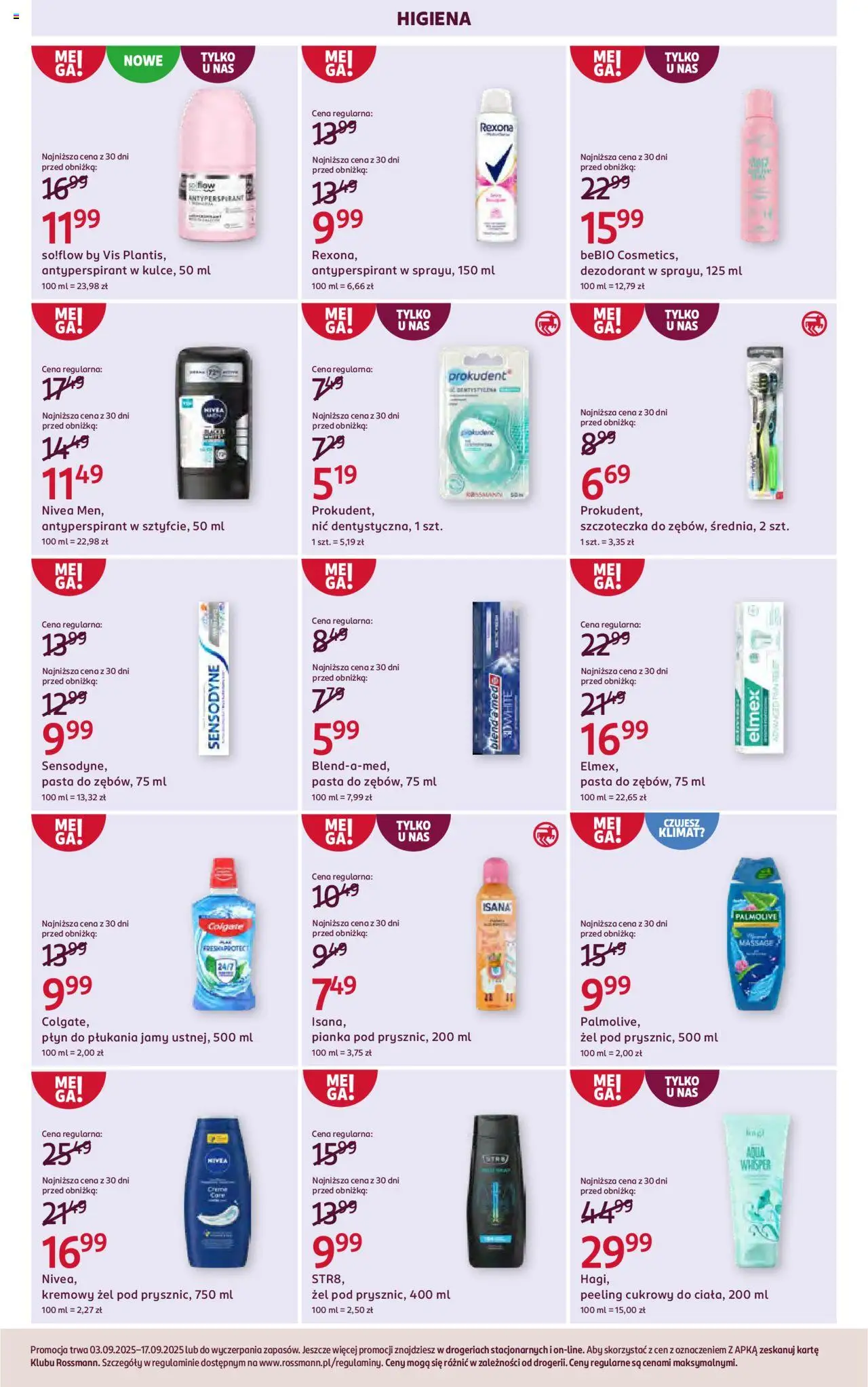 Rossmann Gazetka od 03.09.2025 | Strona: 4 | Produkty: Peeling, Dezodorant, Antyperspirant